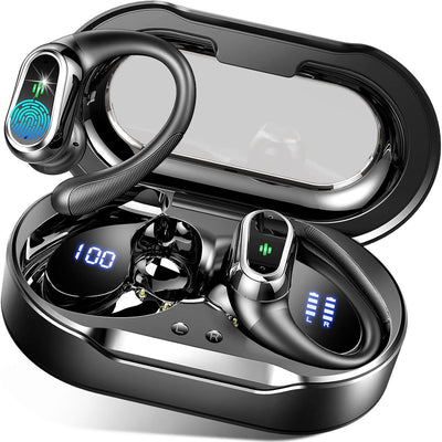 Earbuds Wireless Sport Bluetooth 5.4 Headphones Mic 50H Playtime Earhooks