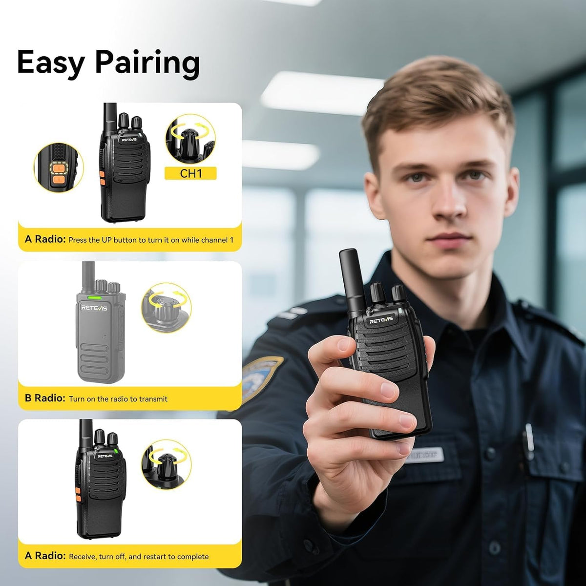 Walkie Talkies H777 Two Way Radios PMR446 with 10 Way Multi Charger Retevis