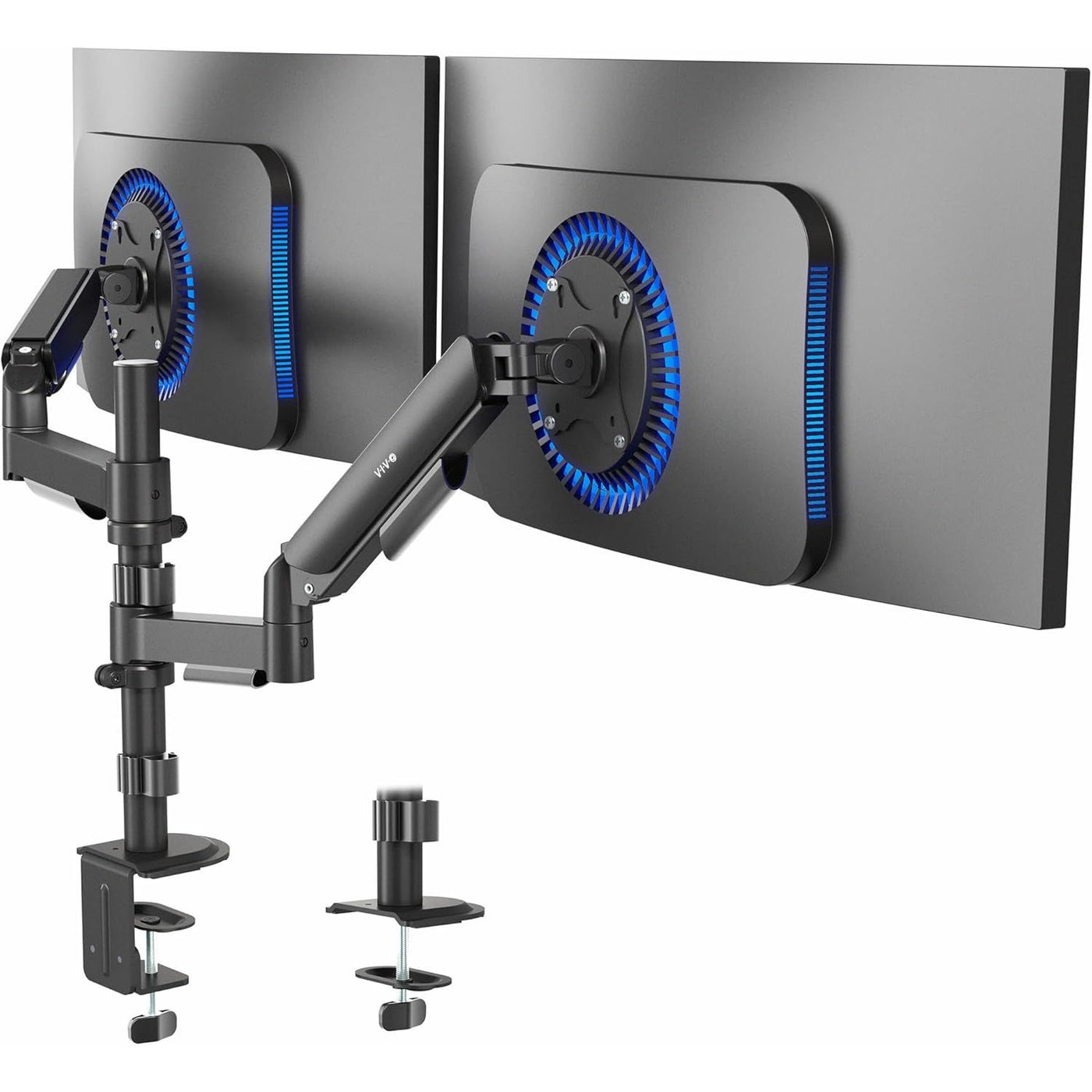 Dual Monitor Arm 17-32 Inch Pneumatic Heavy Duty VESA VIVO Desk Mount