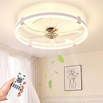 Ceiling Fan with Light 60cm White Remote Control Modern Ceiling Fan NIORSUN