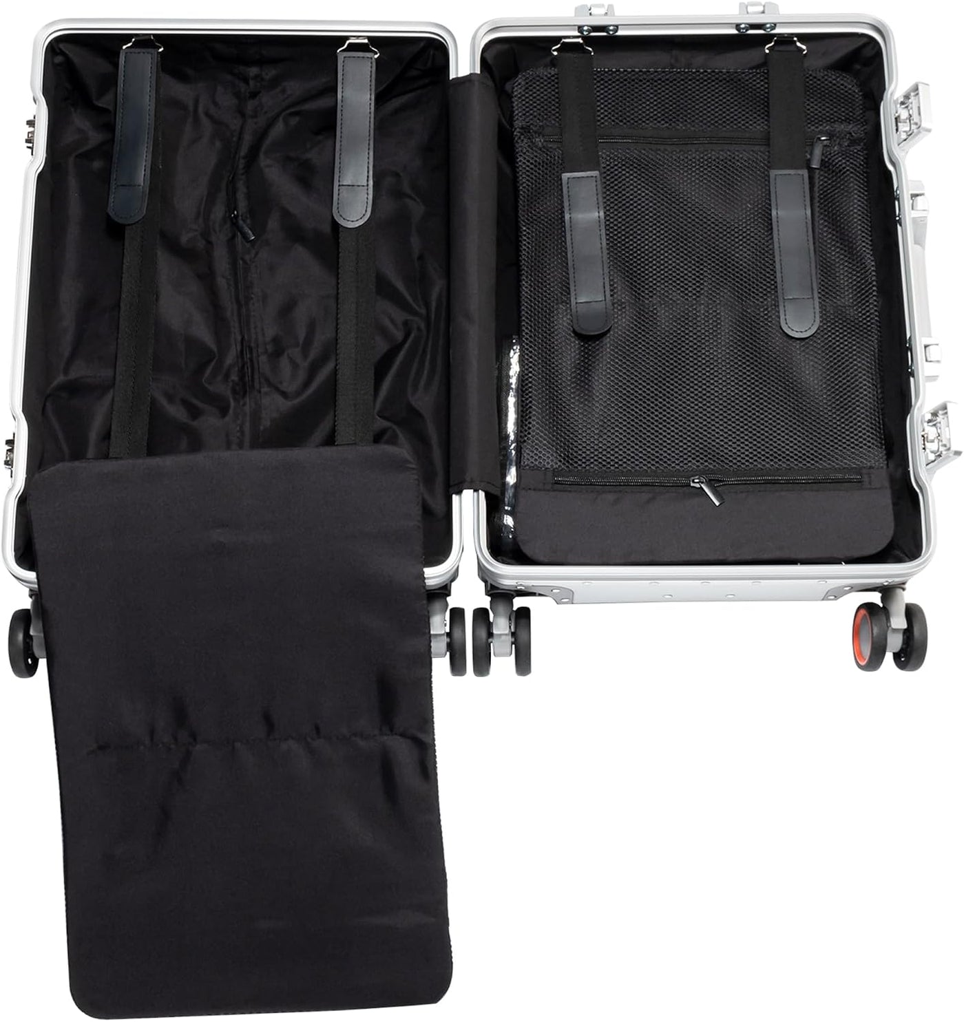 Aluminum Carry On Luggage 20 Inch Hard Shell TSA Lock Silver Simcat Suitcase