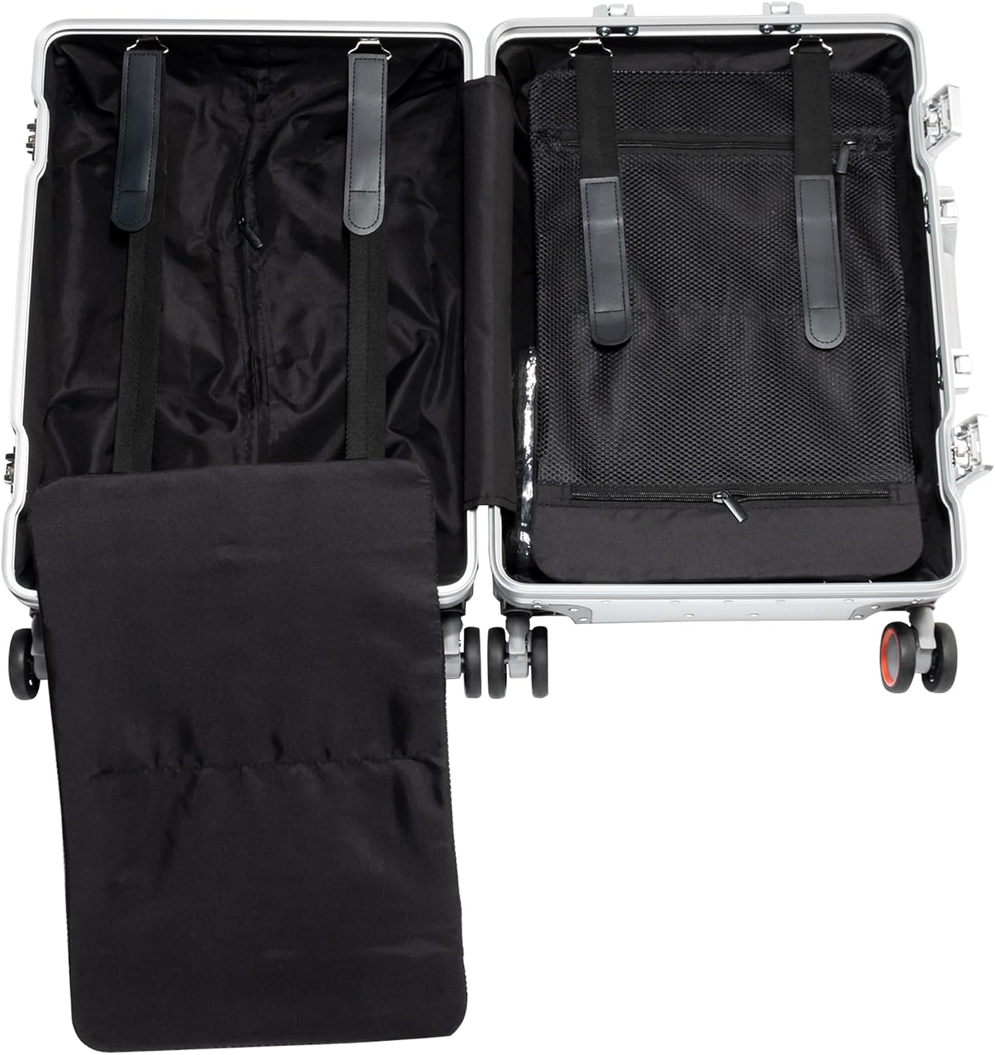 Aluminum Carry On Luggage 20 Inch Hard Shell TSA Lock Silver Simcat Suitcase
