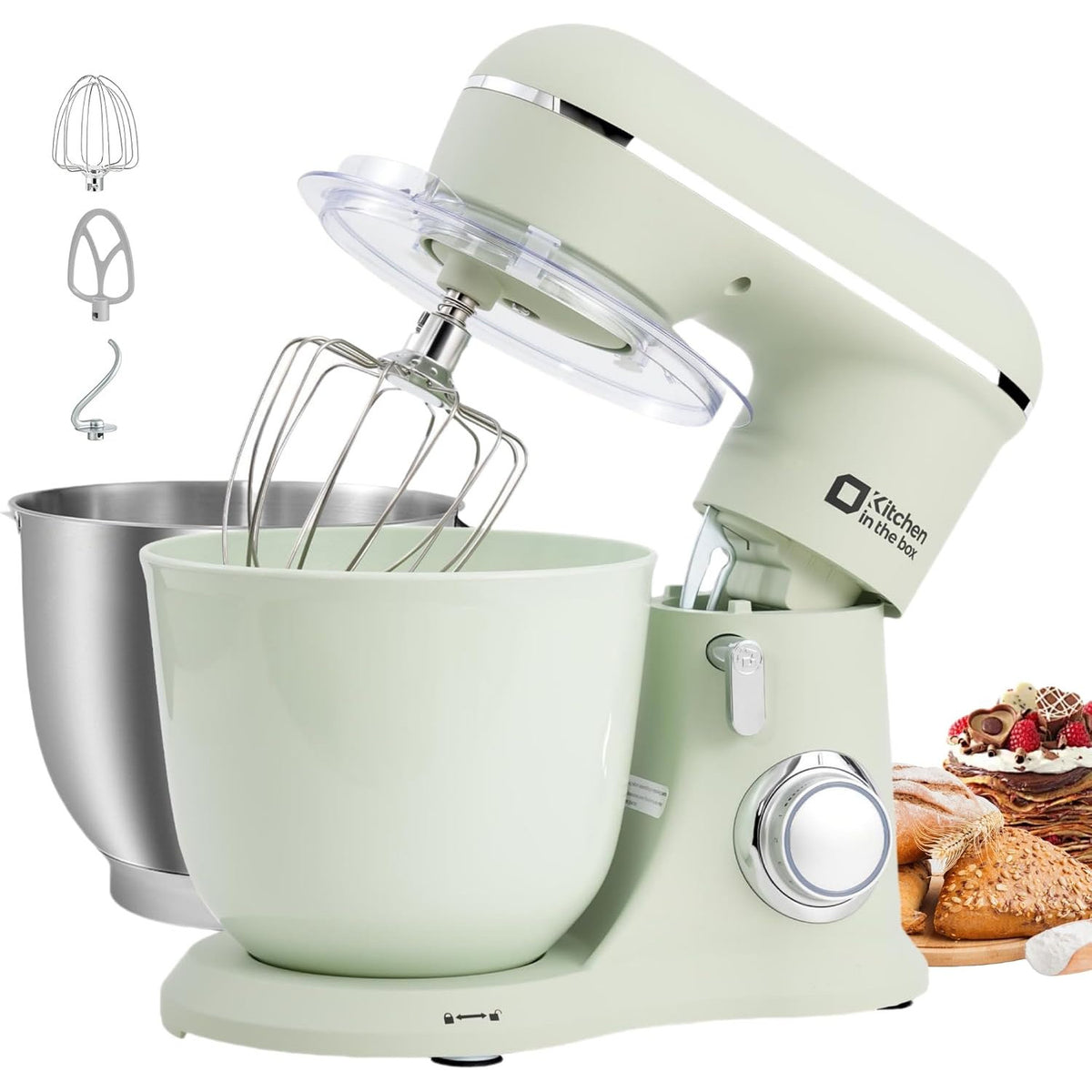 Stand Mixer 4.5L 5L Dual Bowl Electric Food Mixer Home Baking Kitchen in the box