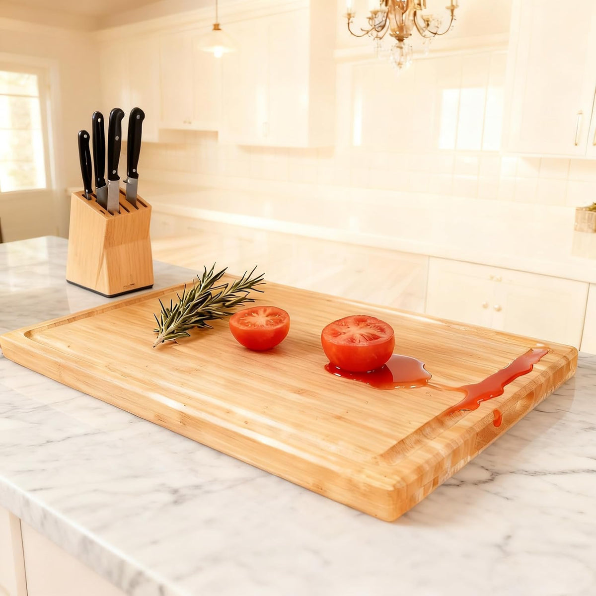 Bamboo Chopping Board 60x40x3.2cm Extra Large Thick Kitchen Cutting Utoplike
