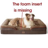 Dog Bed Cover Only Large 97x71x16cm Washable Bolster Sofa Couch Pet Bedsure