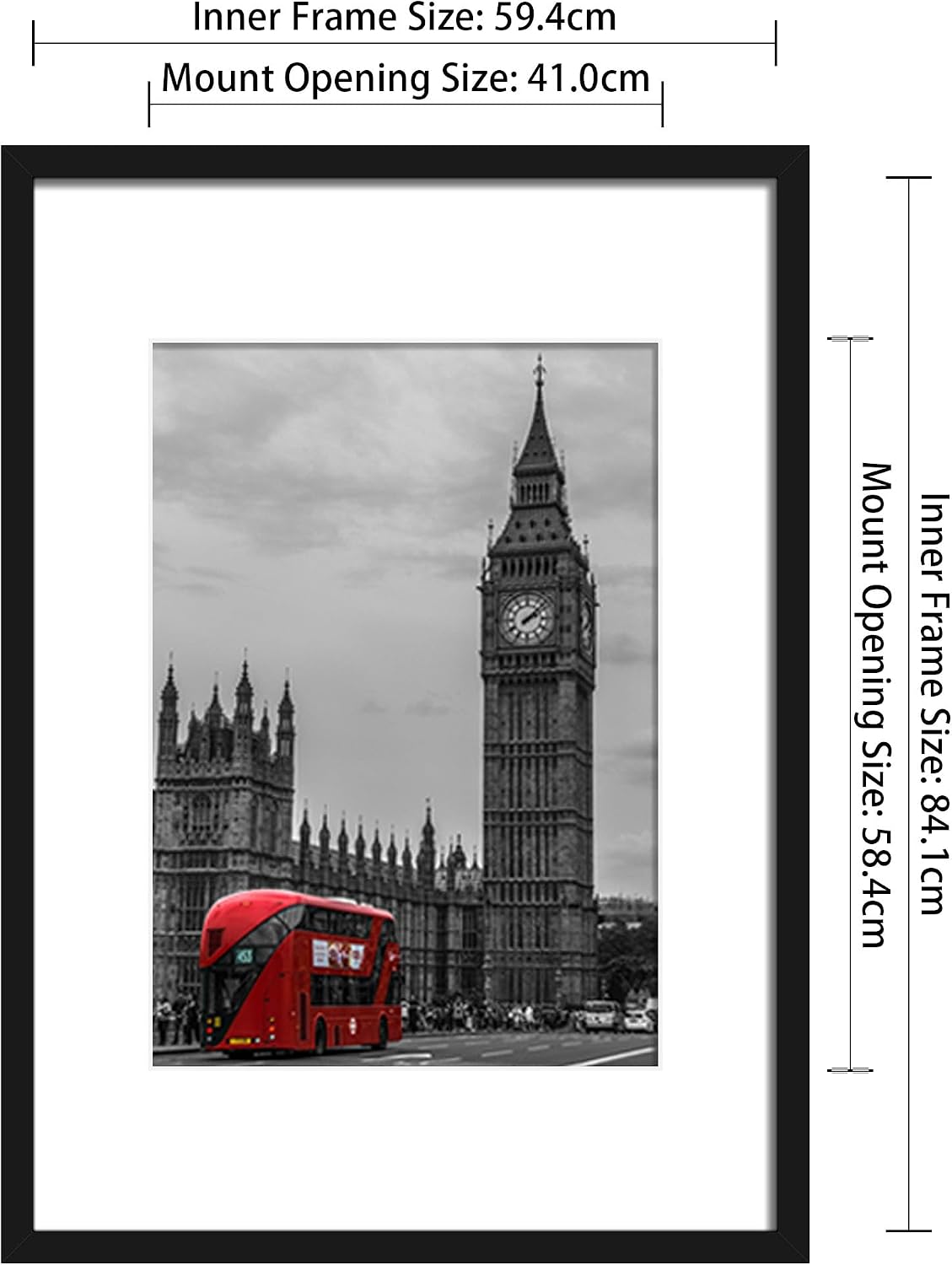 A1 Picture Frames 4 Pack Black Poster Photo Wall Display Frames Home Decor