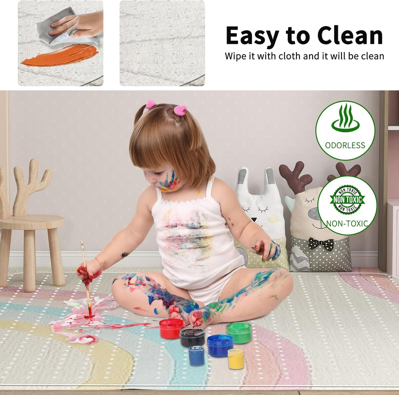 Carpet Chair Mat 117x152cm Clear PVC Floor Protector Non Slip WASJOYE