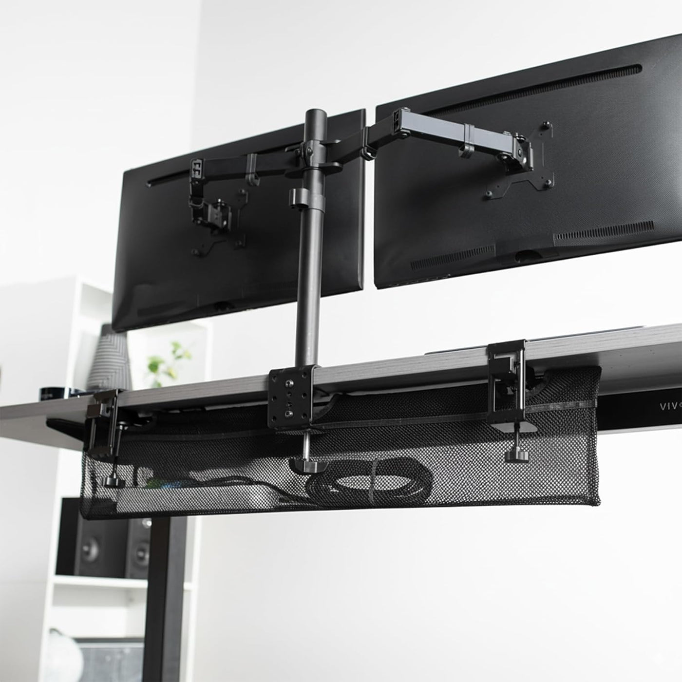 Under Desk Cable Management Net 91cm Clamp On Wire Organizer VIVO DESK-AC36MH