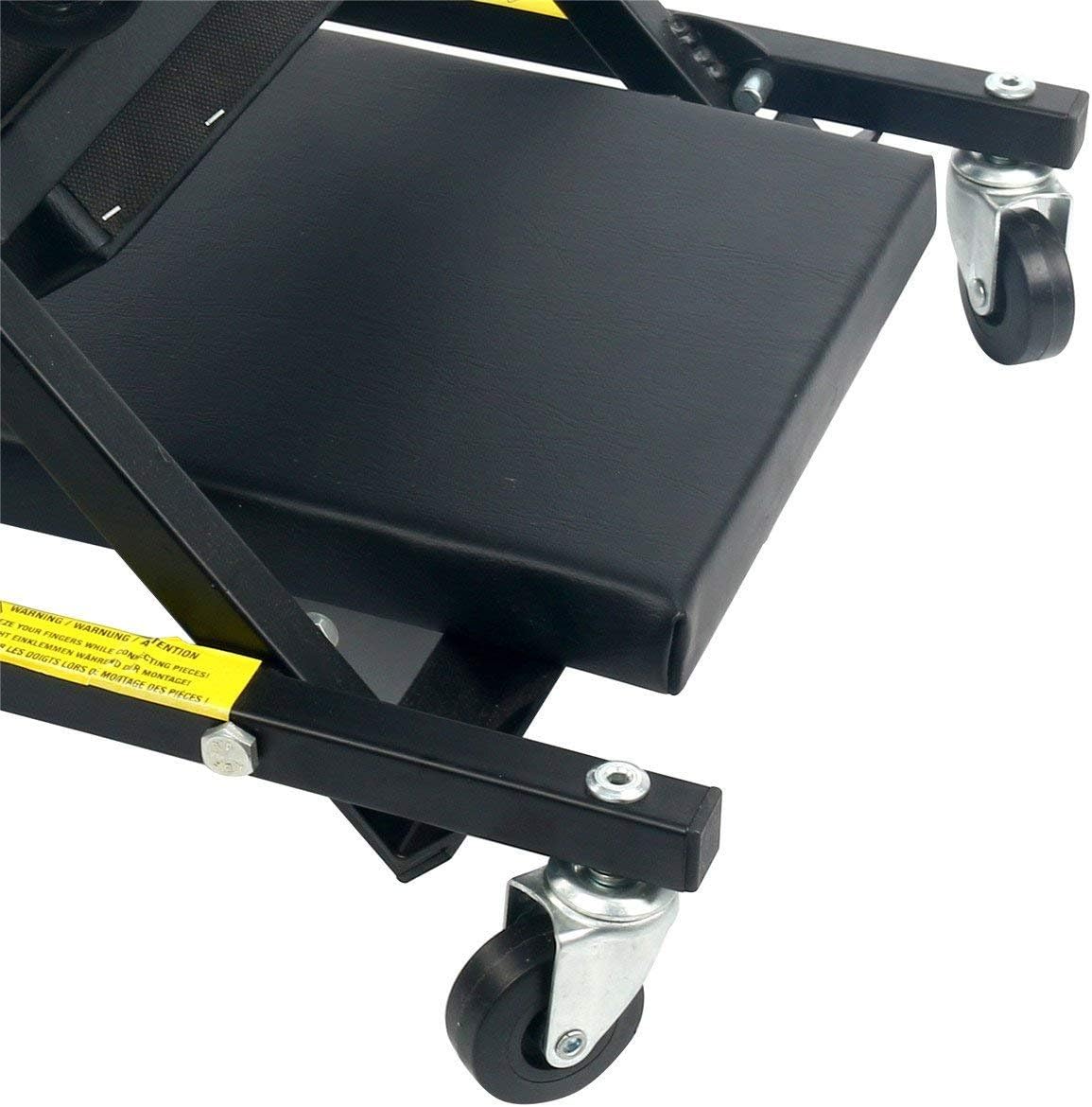 Workshop Creeper 2 in 1 Seat Stool Folding 40 Inch Wheeled 330lbs FreeTec