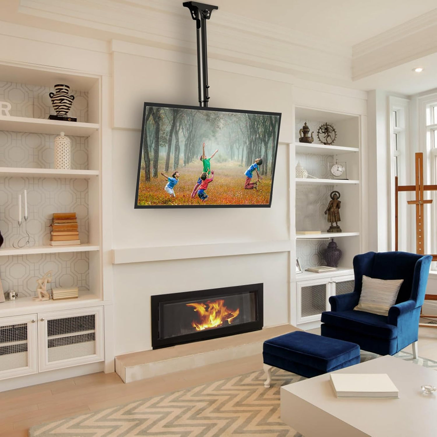 Ceiling TV Bracket 24-65 Inch Height Adjustable Full Motion ELIVED
