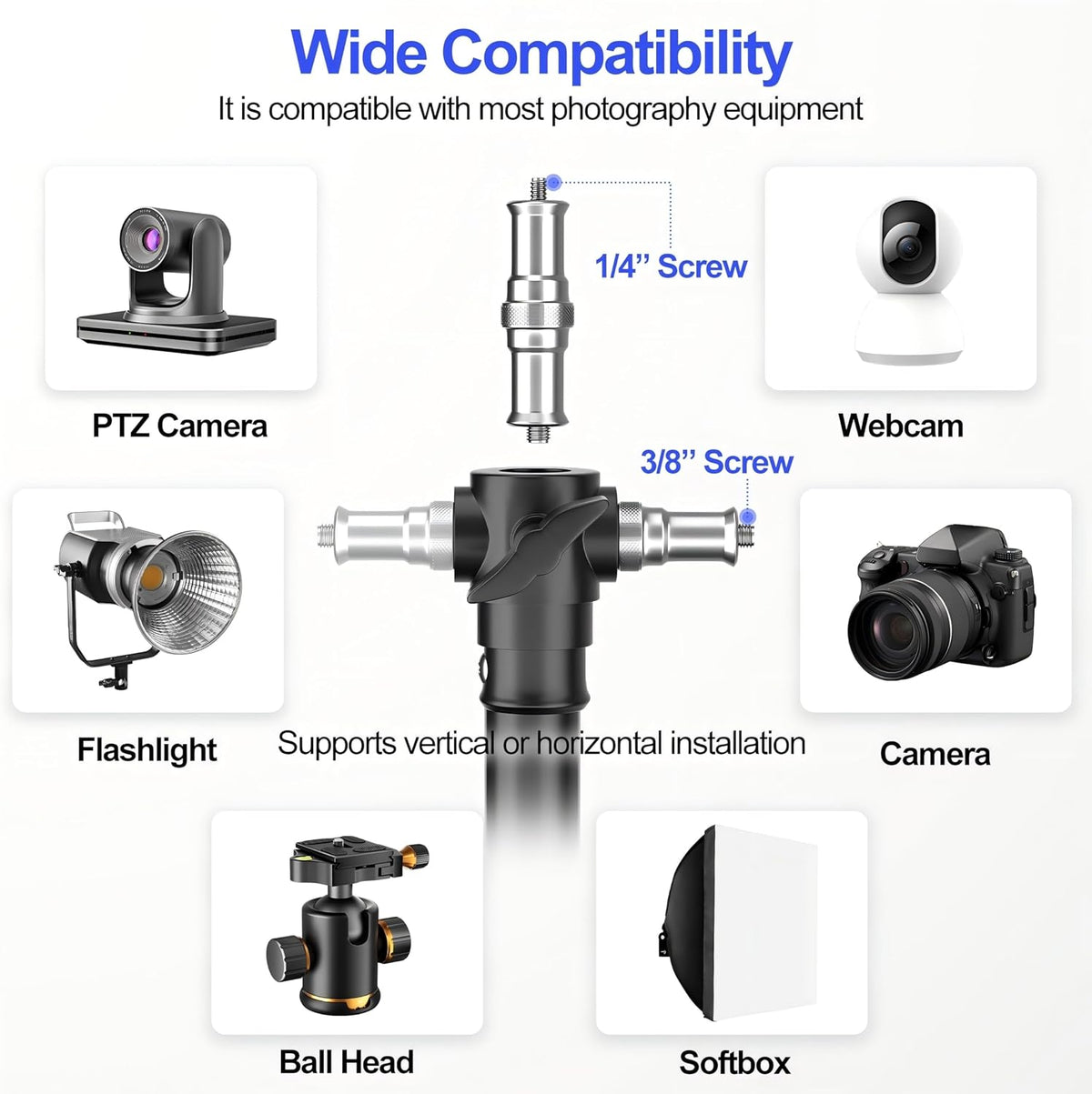 Photography Light Stand 4m Heavy Duty Adjustable Studio Sports Wedding EMART