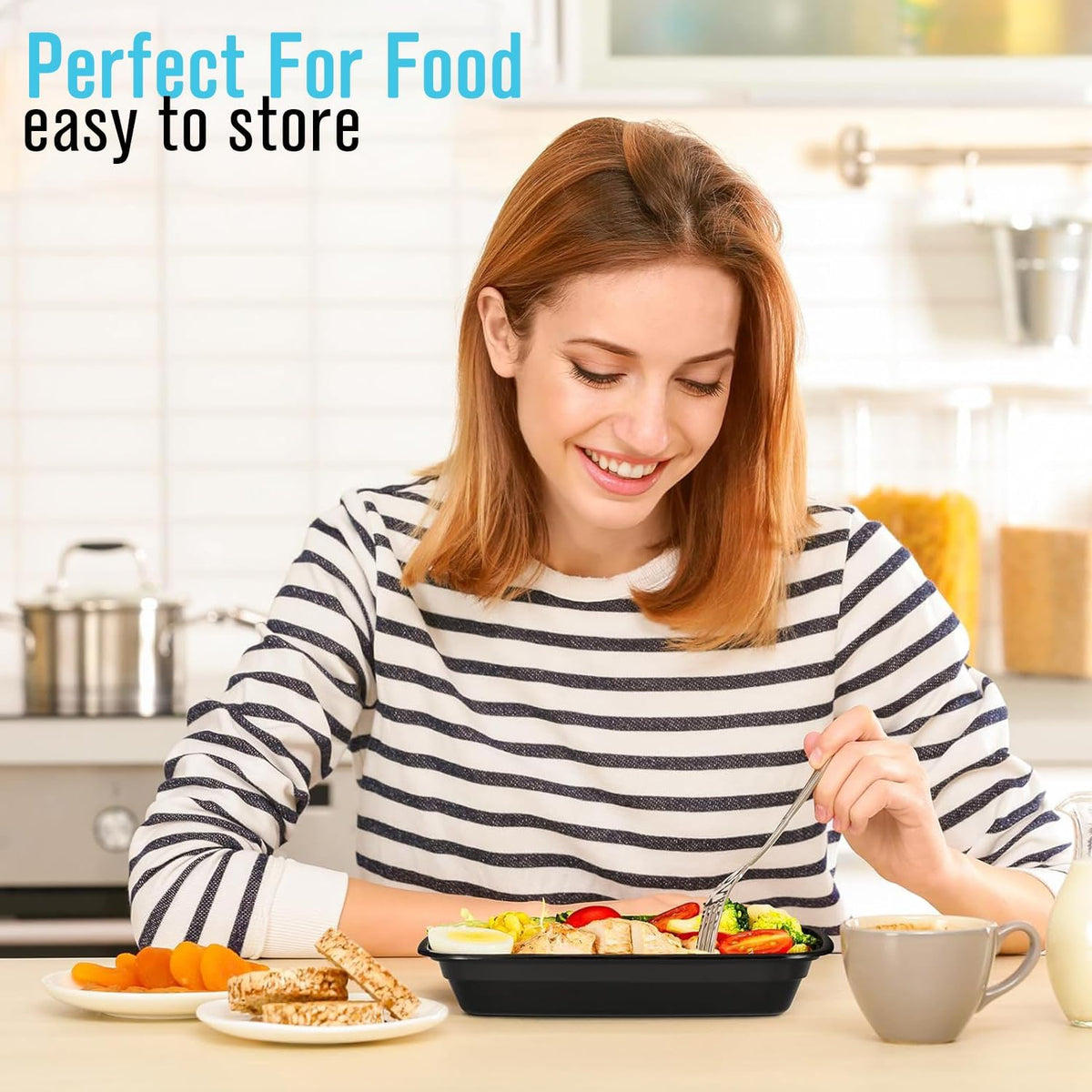 96 Pack Meal Prep Containers Reusable, BPA Free Food Prep Containers with Lids