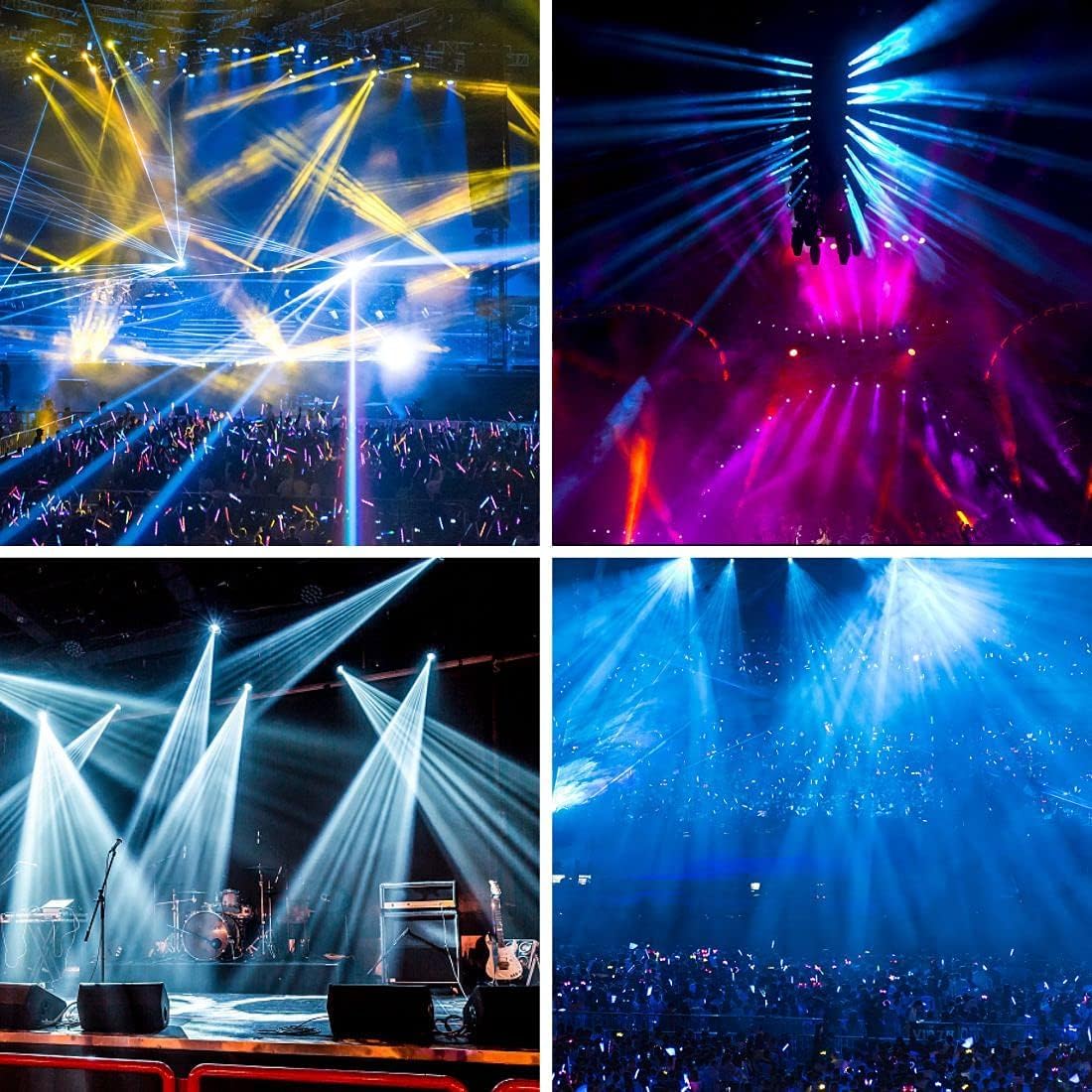 DJ Moving Head Lights 2 Pack LED Spot Strobe 8 GOBO DMX Sound Activated BETOPPER