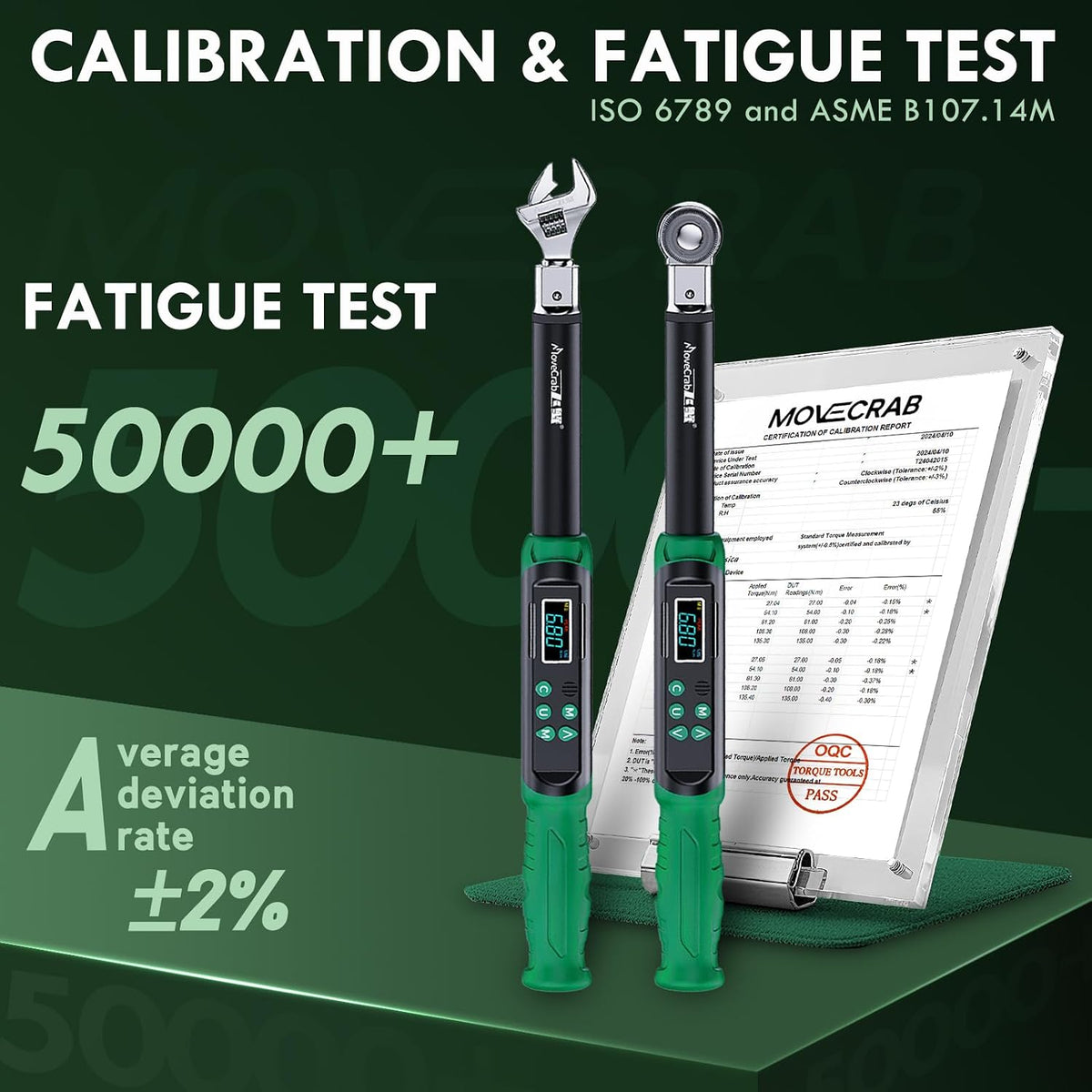 Digital Torque Wrench 6.8-135Nm Interchangeable Heads Precision Torque Spanner Tool