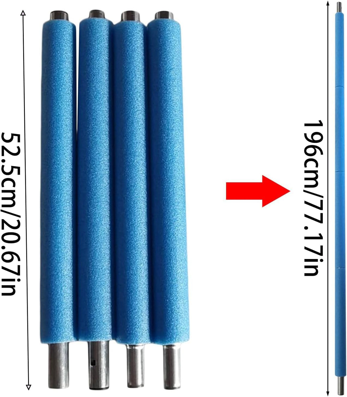 Trampoline Replacement Poles 1.96m Foam Padded Straight Tubes Screw Set Wrench