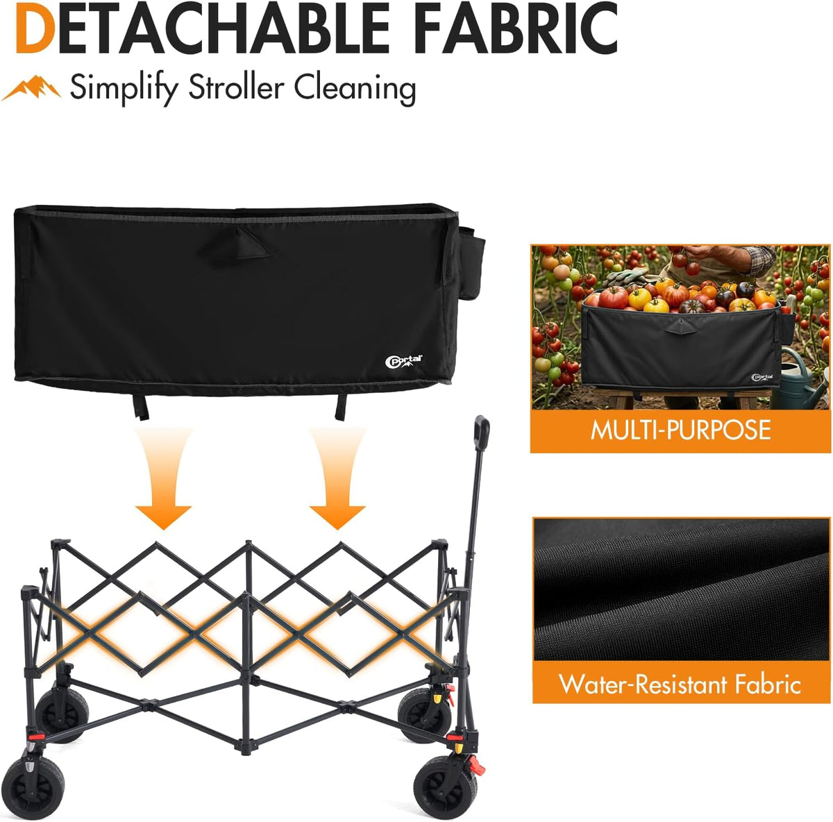 Festival Trolley 300L Heavy Duty Folding Beach Camping Wagon Portal Ultra-Fold