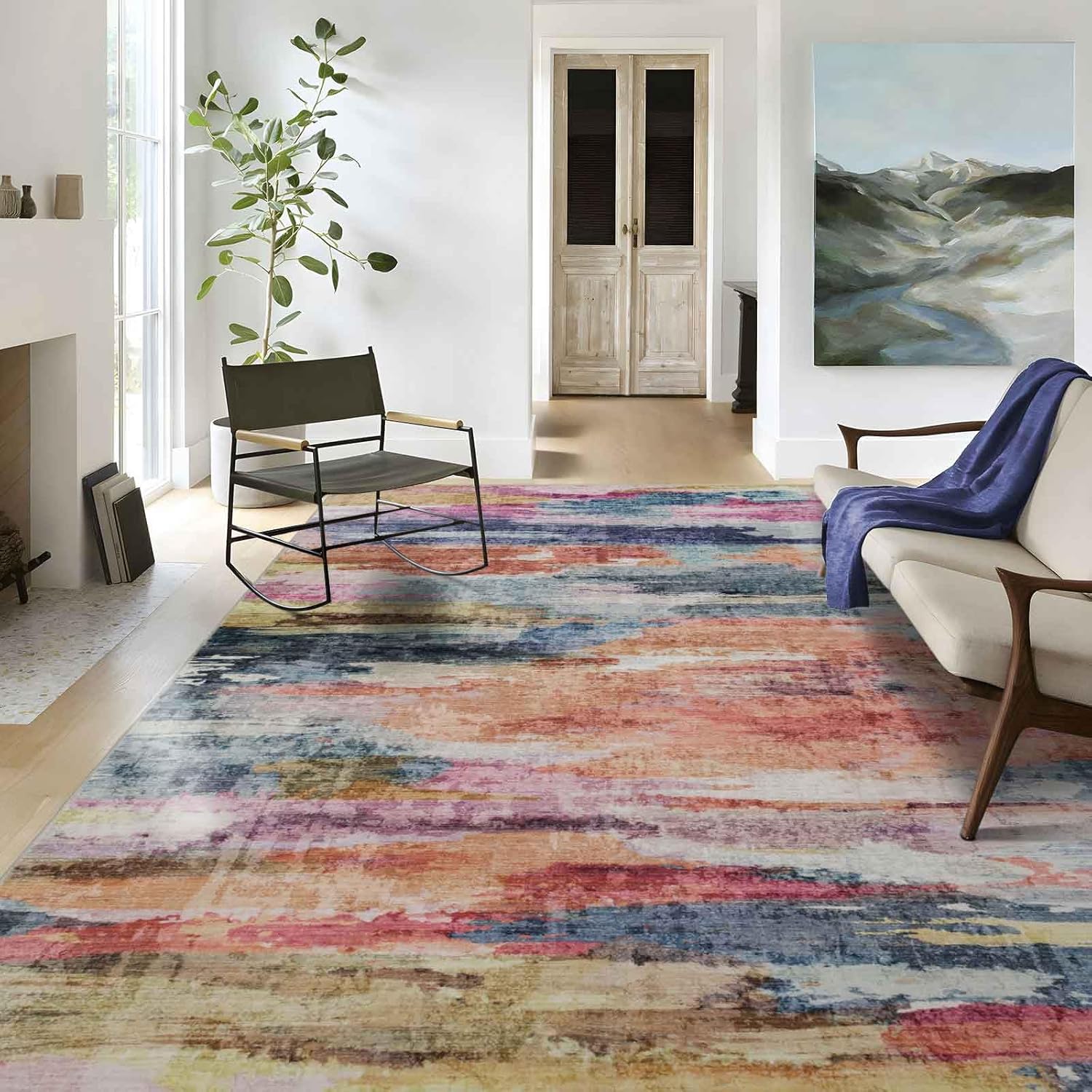 Taleta GRAFFIT Washable Area Modern Rug 190x280 cm, Non-Slip Abstract Carpet