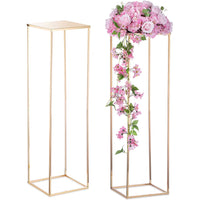 Wedding Flower Stands Gold Tall Geometric Metal Columns Event Decor NUPTIO Set