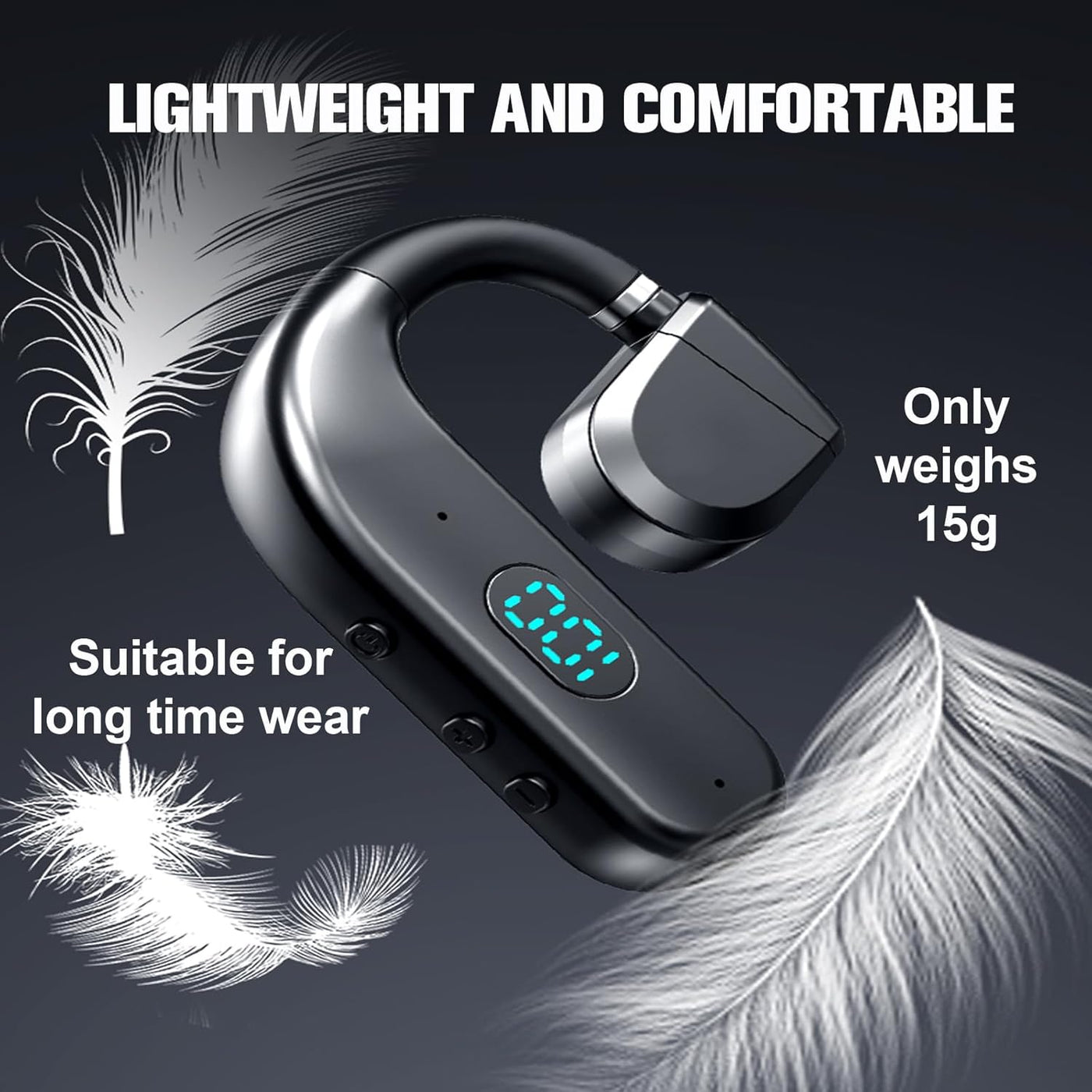 Bone Conduction Bluetooth 5.3 Headphones HiFi Sound Adjustable Sports Xmenha