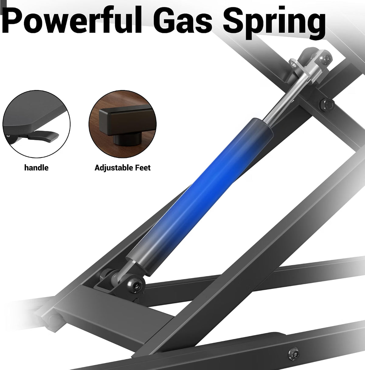 Standing Desk Converter 36 Inch 91cm Adjustable Sit Stand Workstation Black Desk