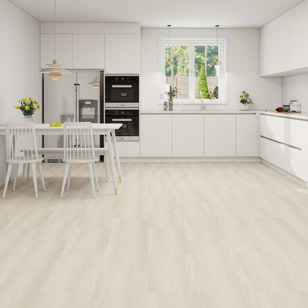 Self Adhesive Vinyl Floor Tiles 61x30.5cm Stone Effect Waterproof Mysflosy