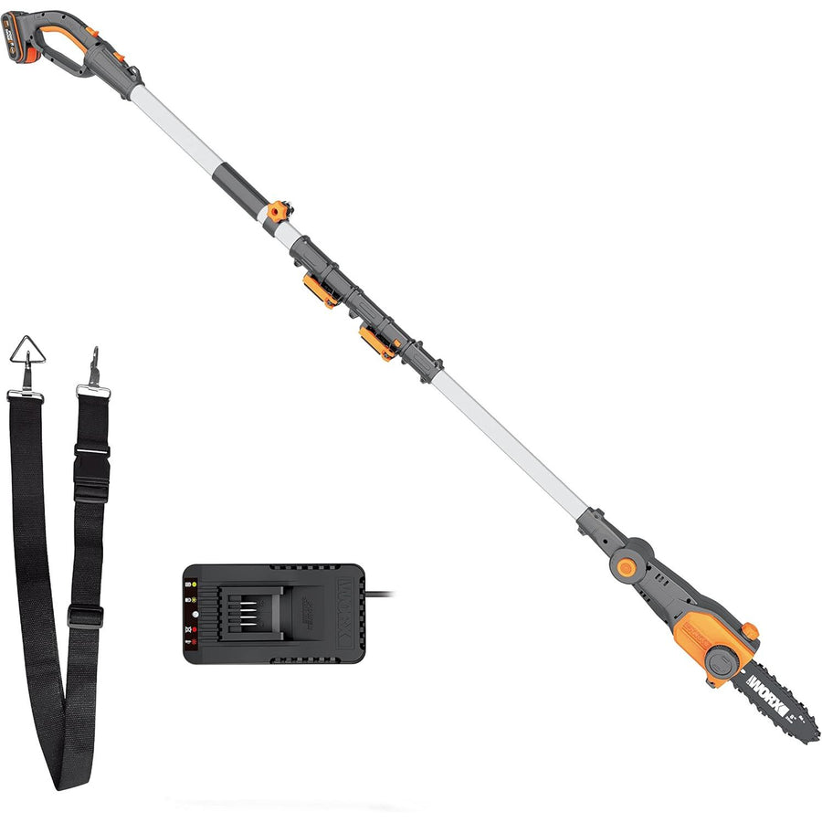 WORX Cordless Pole Chainsaw 18V 20cm Telescopic 3.6m Height WG349E