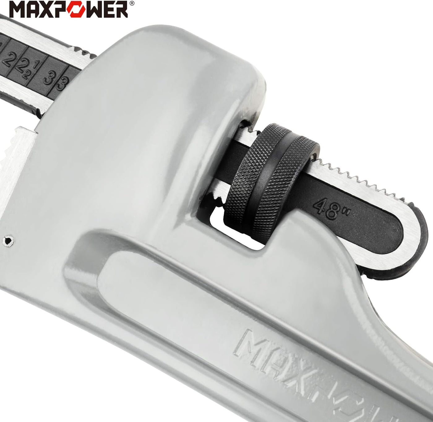 Aluminum Pipe Wrench 122cm Heavy Duty Plumber Stillson MAXPOWER