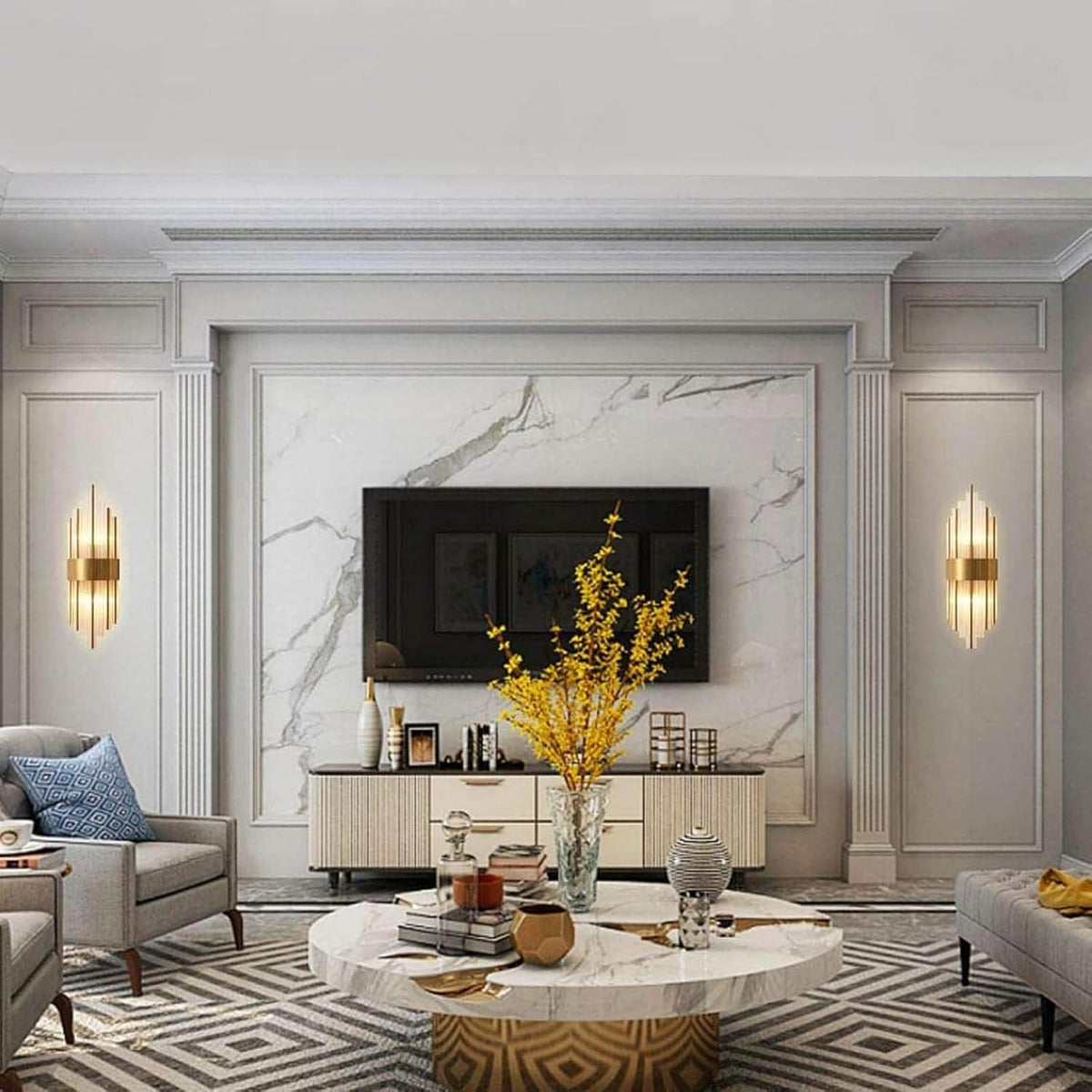 Crystal Wall Sconce Light E14 Modern Gold Base Decorative Indoor Wall Lamp Fixture