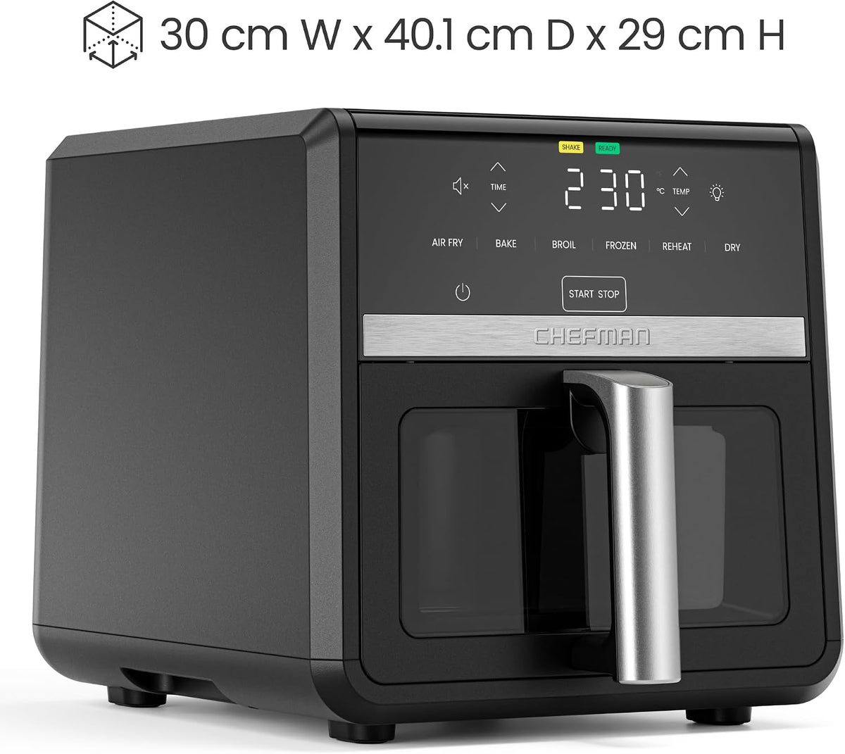 Air Fryer 8.5L Compact 6 in 1 TurboFry 230C Digital Cooking Oven Chefman