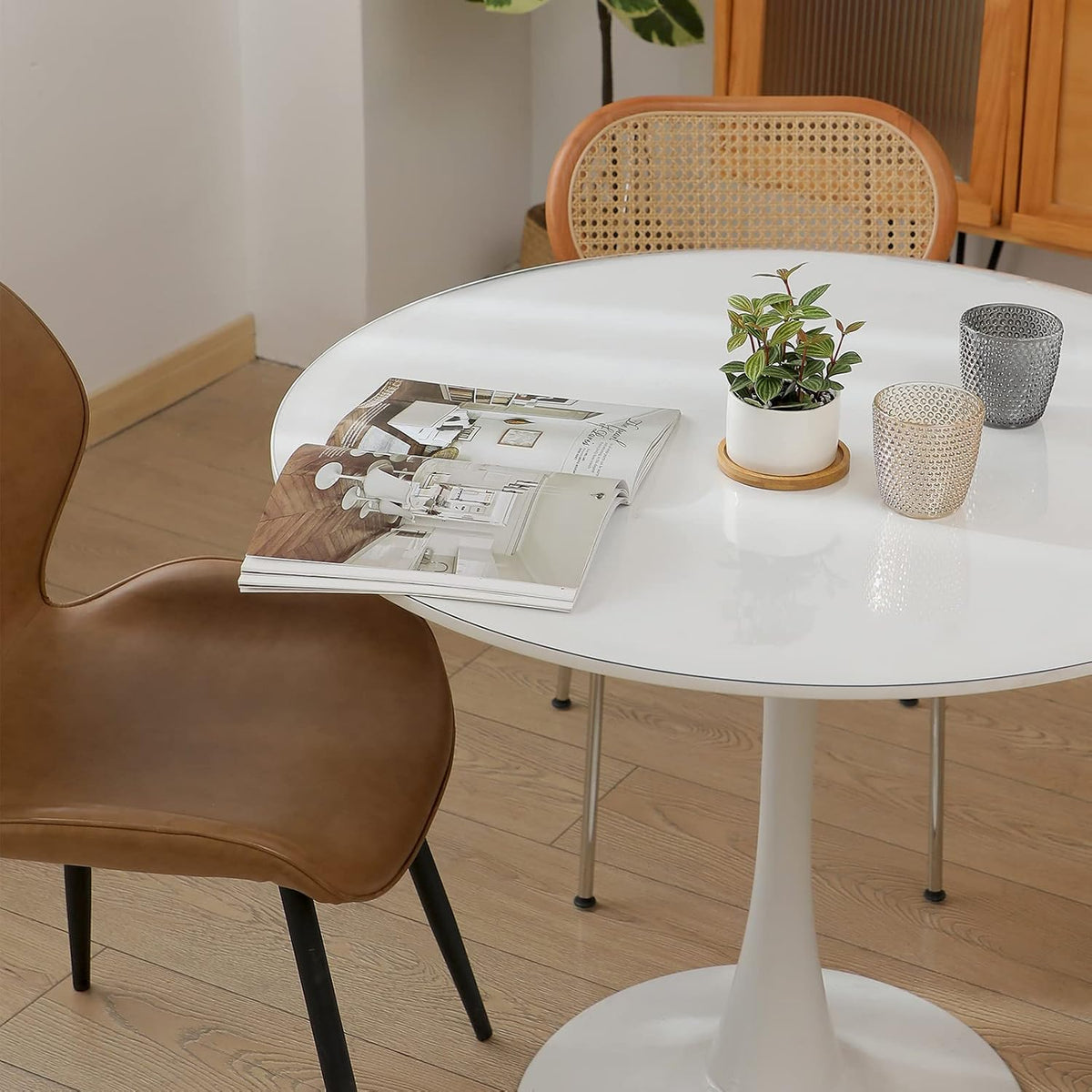 Round PVC Tablecloth 120cm Clear Waterproof 1.5mm Thick Dining Table Protector