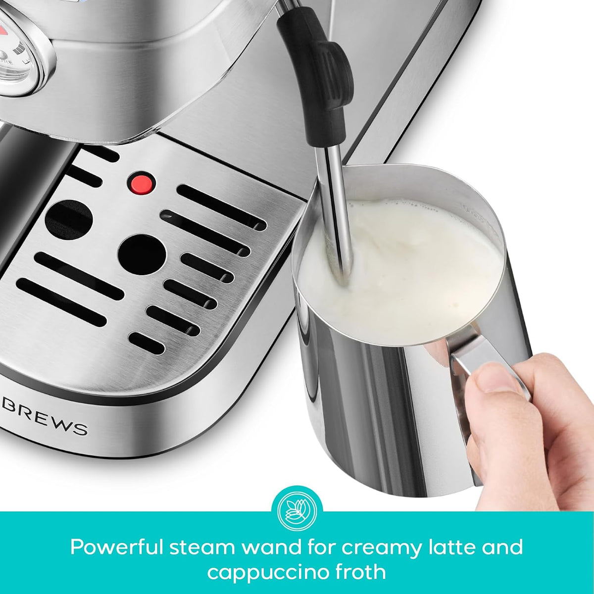 Espresso Coffee Machine Barista Milk Frother Cappuccino Maker CASABREWS CM5418