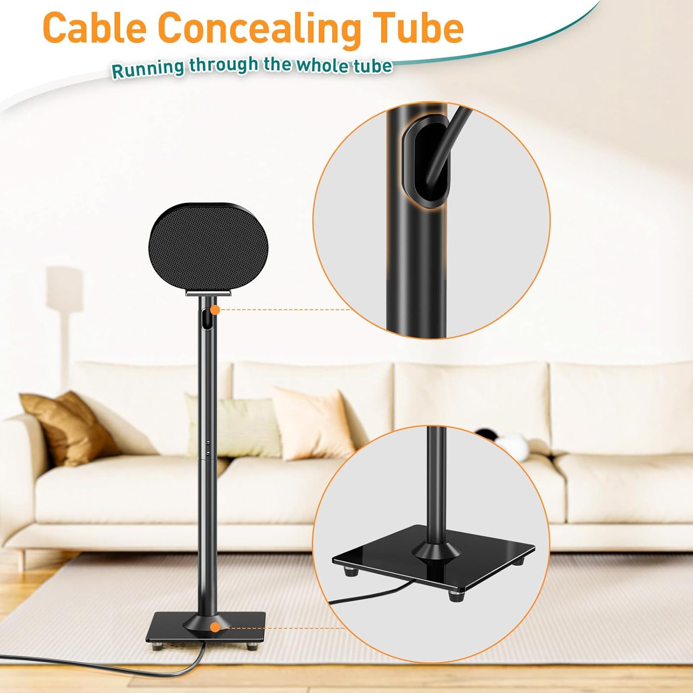 Speaker Stands for Sonos Era 300 807mm Floor Stands Pair ELIVED