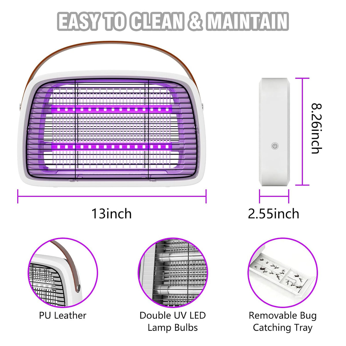 Electric Fly Zapper 3800V Indoor Insect Killer Mosquito Trap LED Fly Catcher