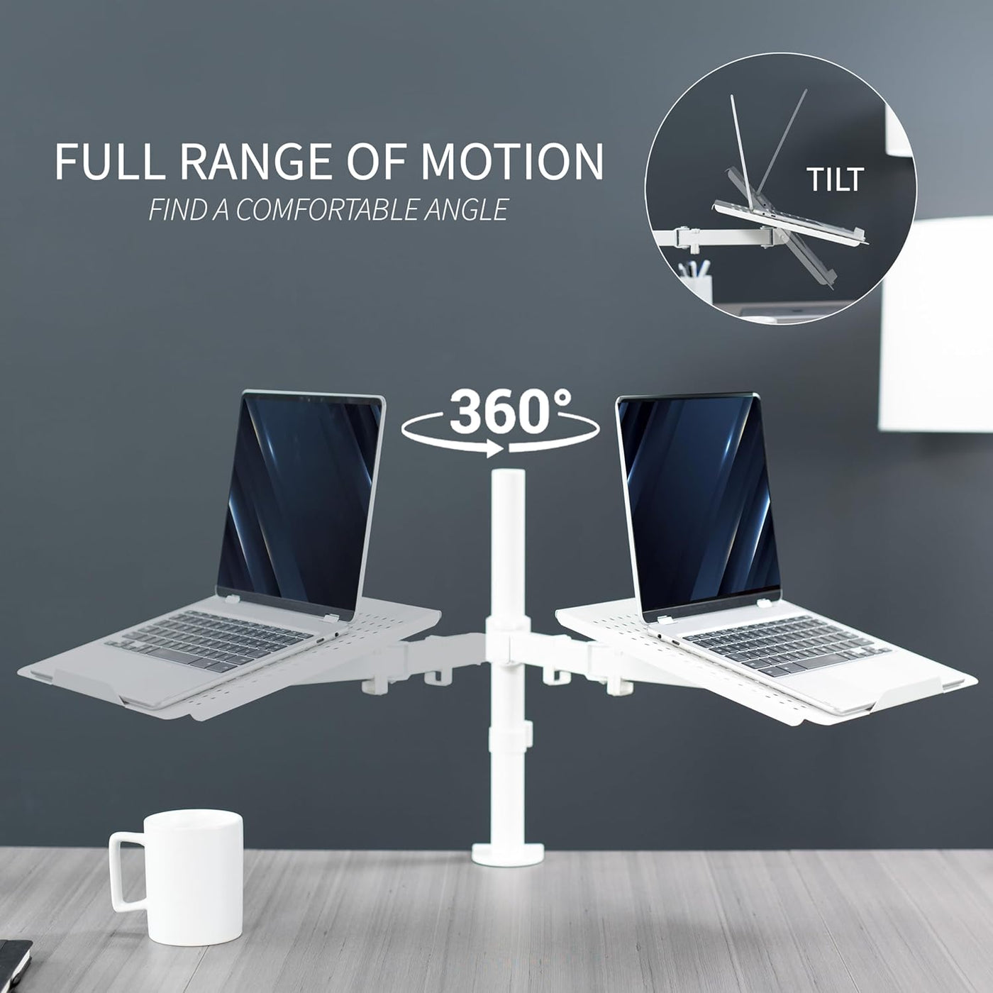 Laptop Desk Mount Stand Fully Adjustable C-Clamp Notebook Holder VIVO