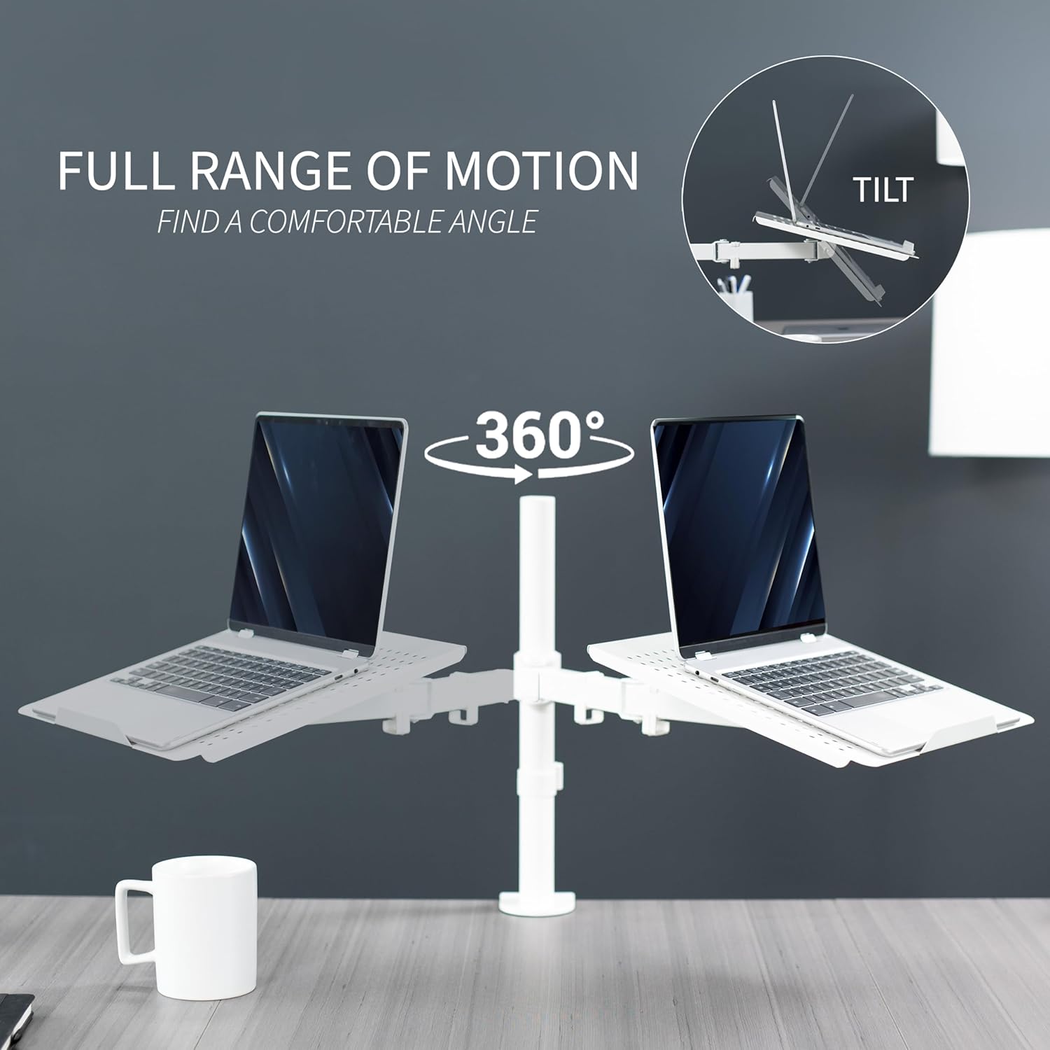 Laptop Desk Mount Stand Fully Adjustable C-Clamp Notebook Holder VIVO