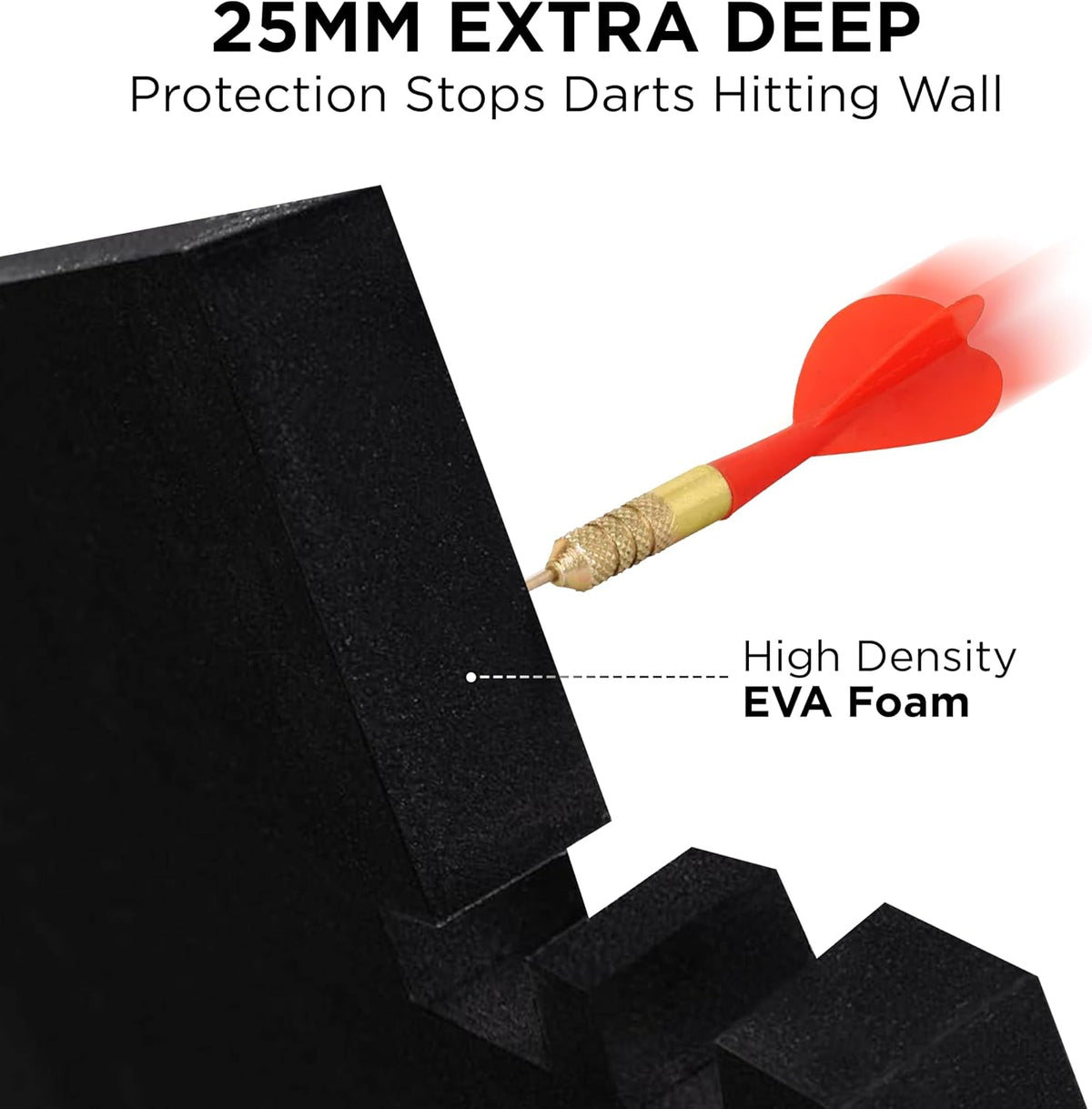 Dartboard Surround XL 105x70cm EVA Foam 6 Piece Wall Protector Felt Darts Backboard