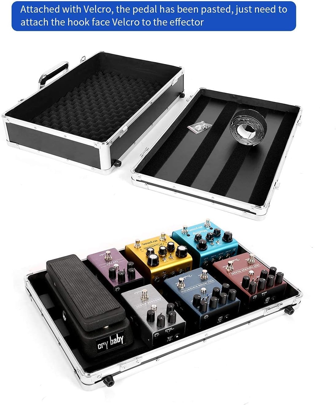 Guitar Multi Effect Pedal Case 17.9x11.6x4.2in Protective GHOSTFIRE T-EC8