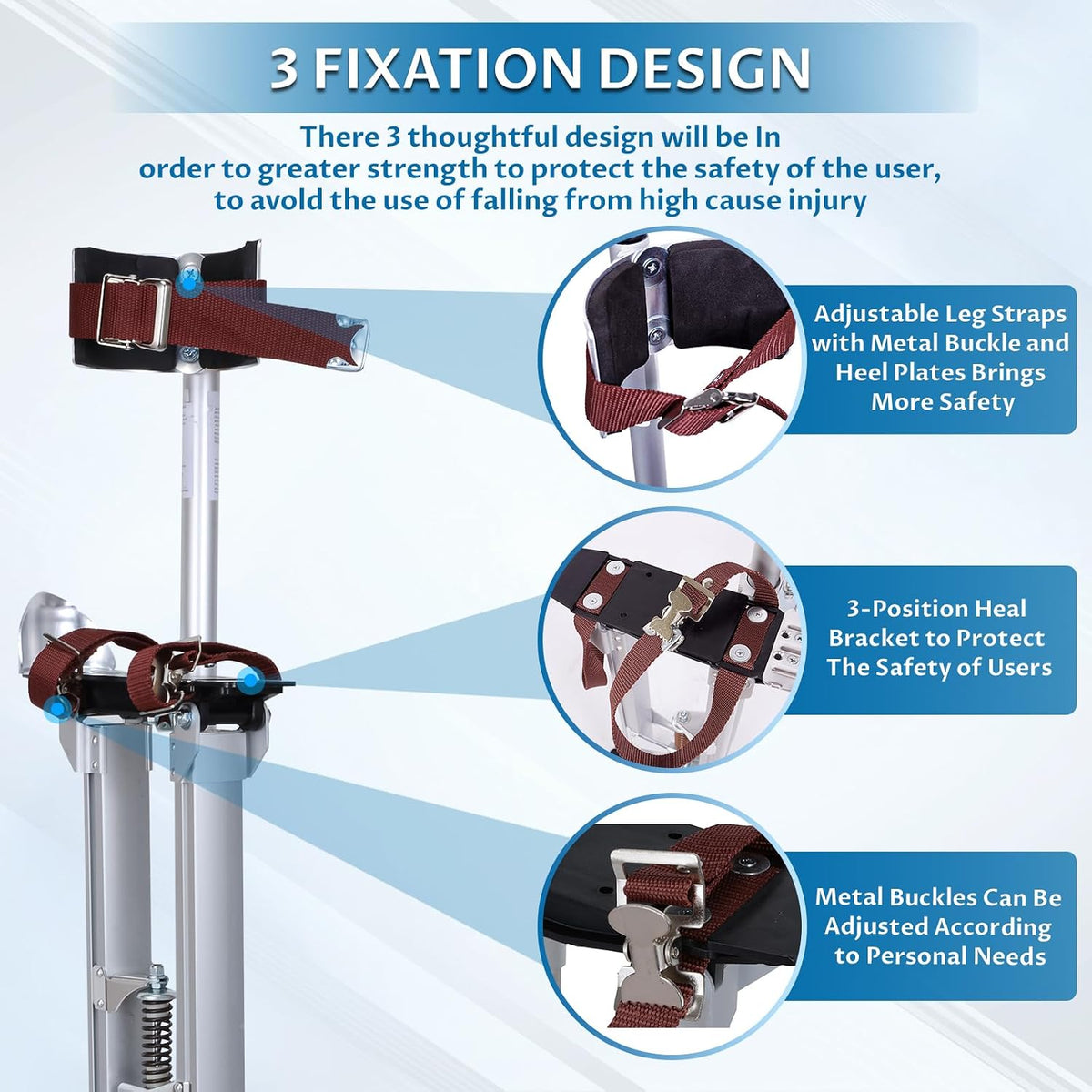 Drywall Stilts 18-30 Inch Adjustable Aluminium Painting Plastering iElyiEsy