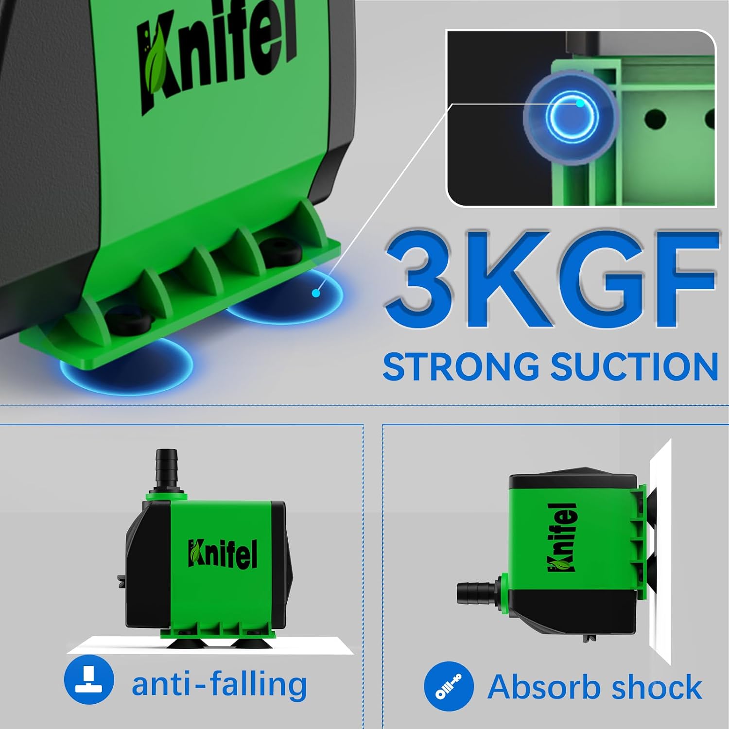 Submersible Pump 2500L/H 45W for Fountains and Aquariums Knifel