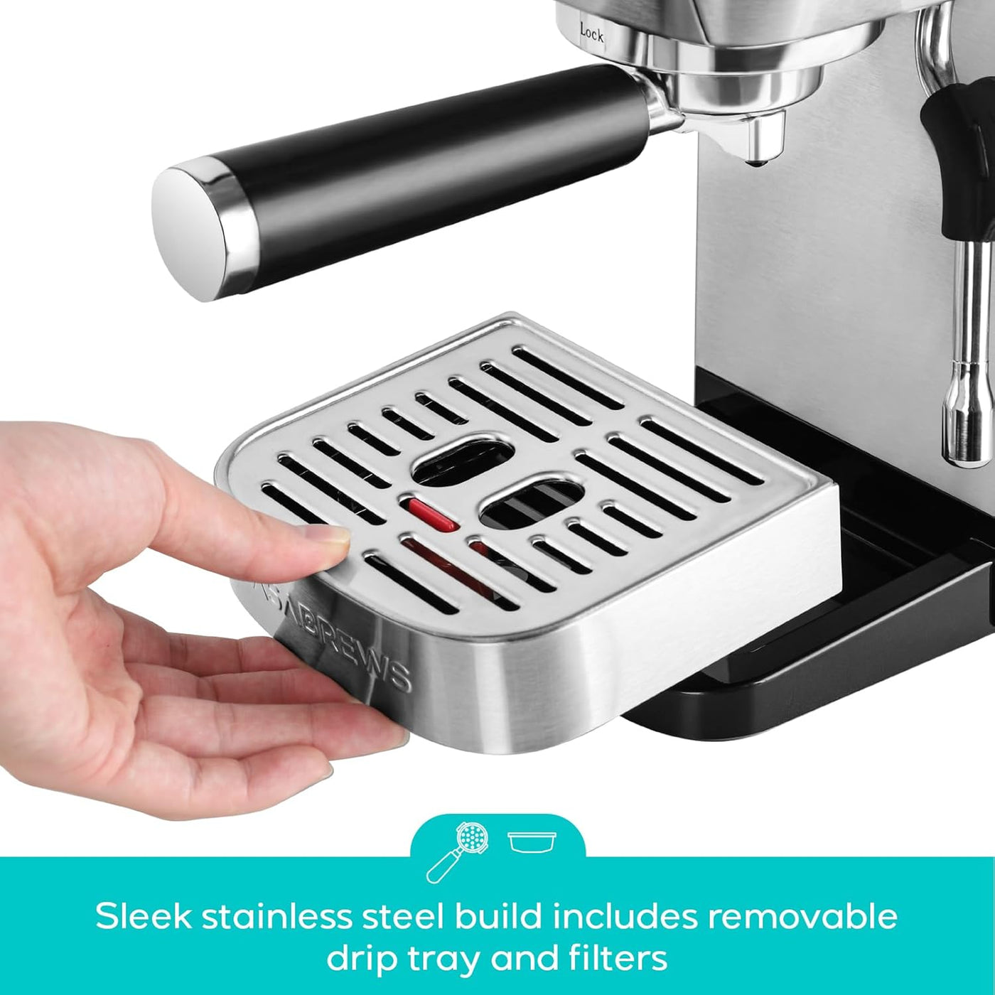 Espresso Coffee Machine 20 Bar Milk Frother Cappuccino Maker CASABREWS