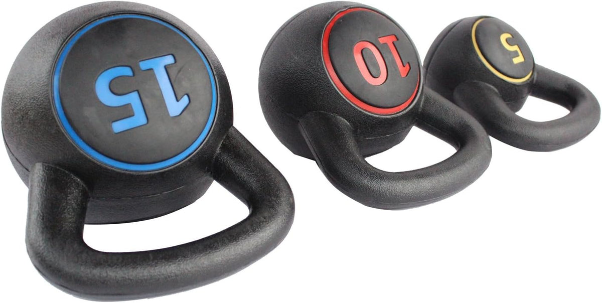 Kettlebell Set 3 Piece 2.2kg 4.5kg 6.8kg Weights Stand Home Gym HIONRE KB01S