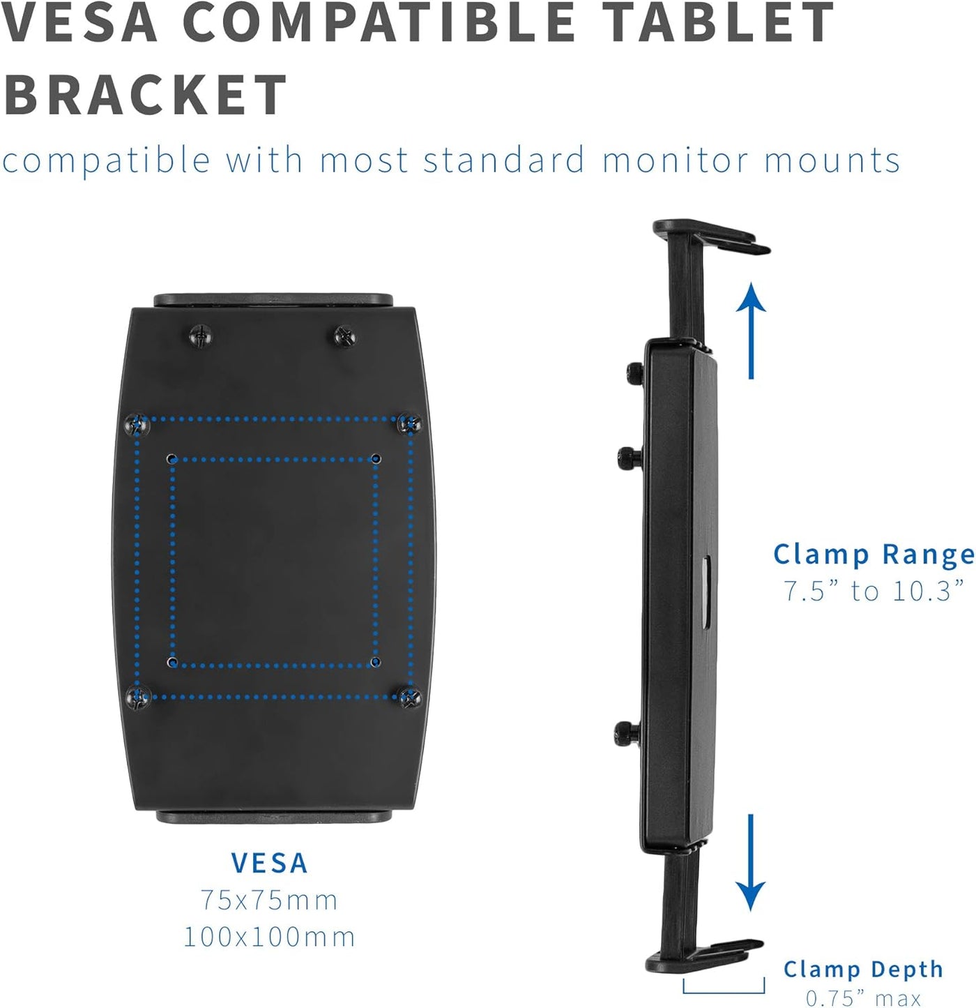 VESA Mount Adapter Tablet Laptop 15.6 Inch Portable Monitor VIVO Black