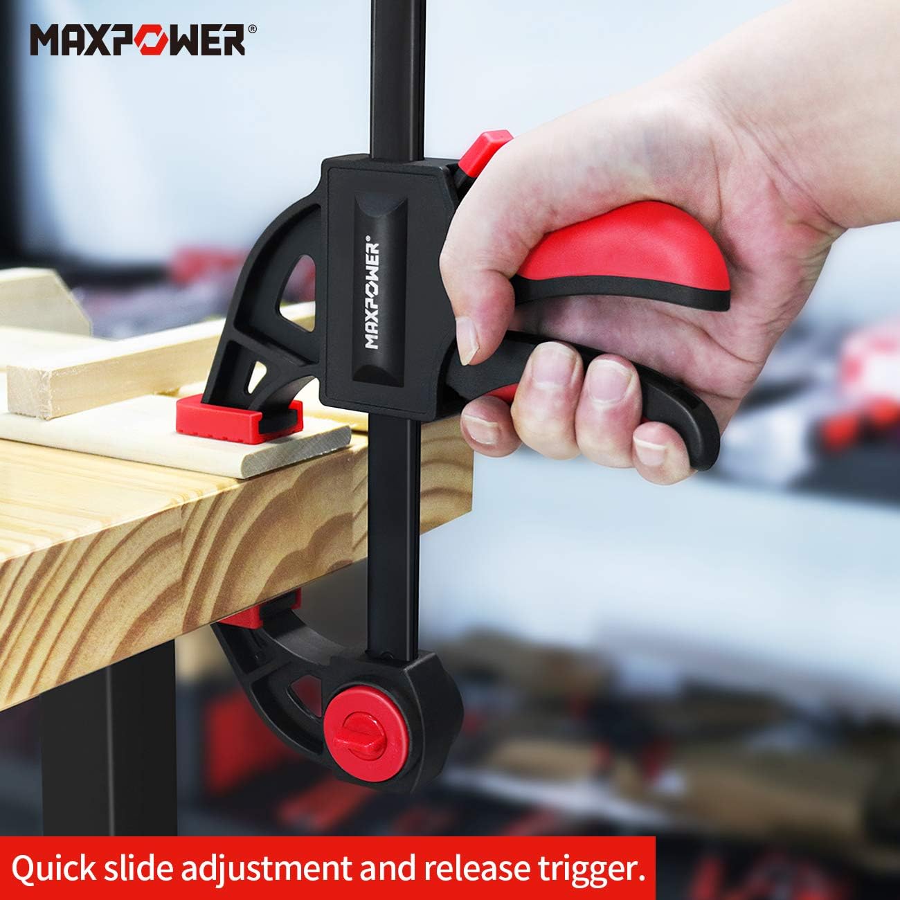 Bar Clamps Set 4PCS Quick Grip Ratchet F Clamp Spreader MAXPOWER