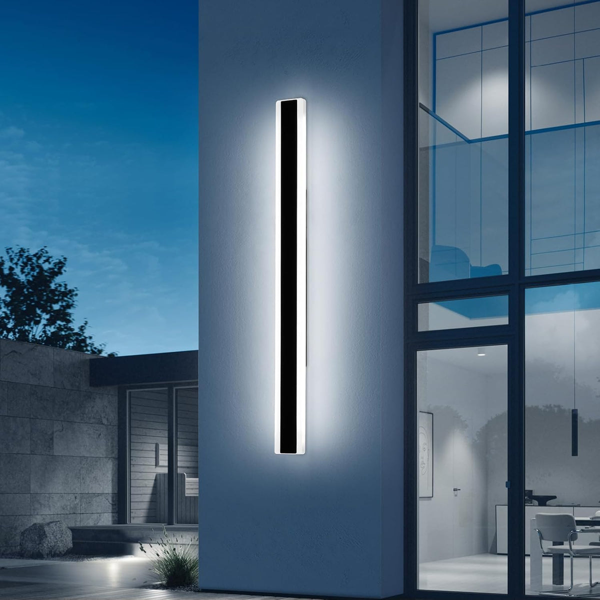 Outdoor Wall Light 120cm LED IP65 Waterproof 6500K Aluminium Porch Garden Lamp