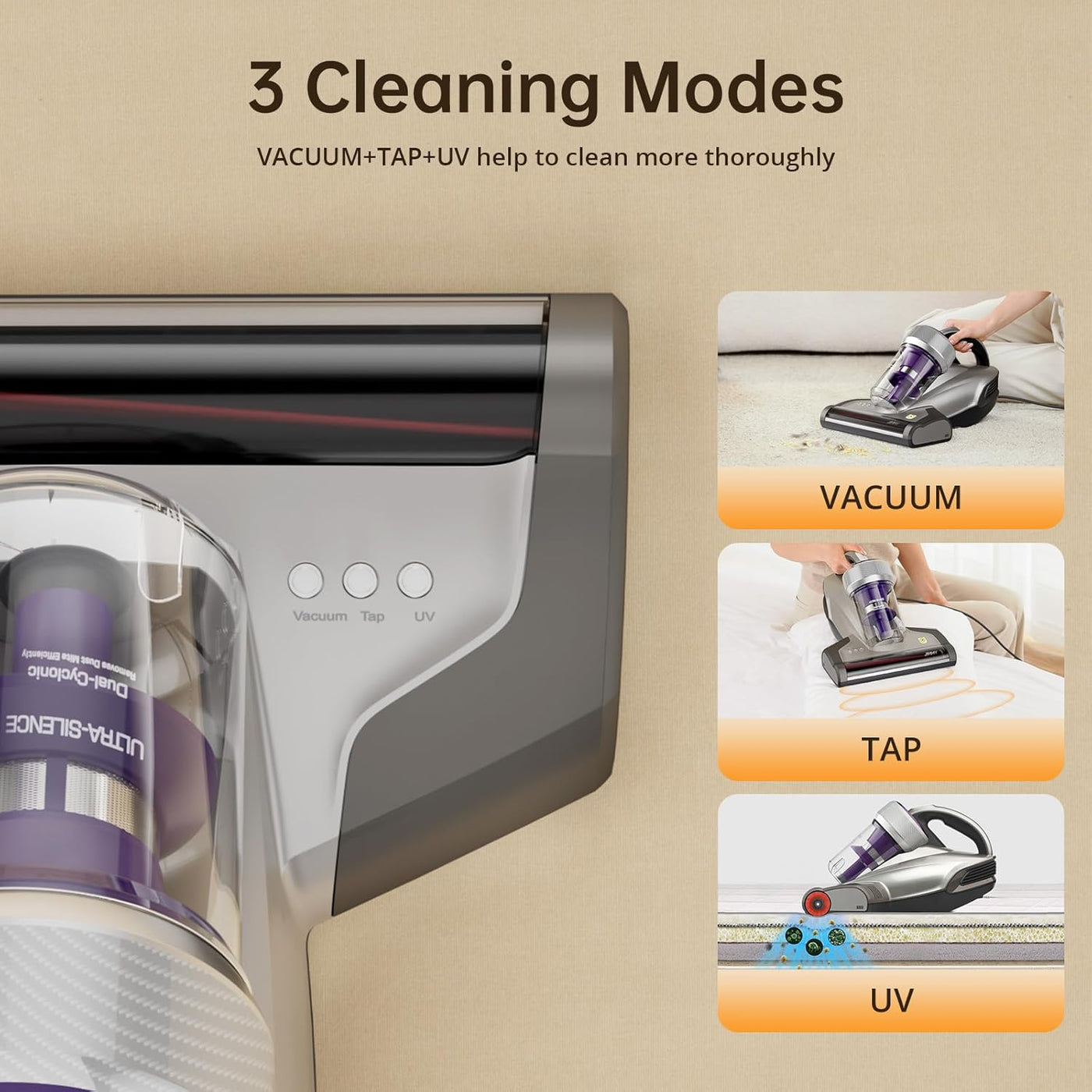 Jimmy JV35 Mattress Vacuum 700W, UV-C Light, 14kPa Suction, Handheld
