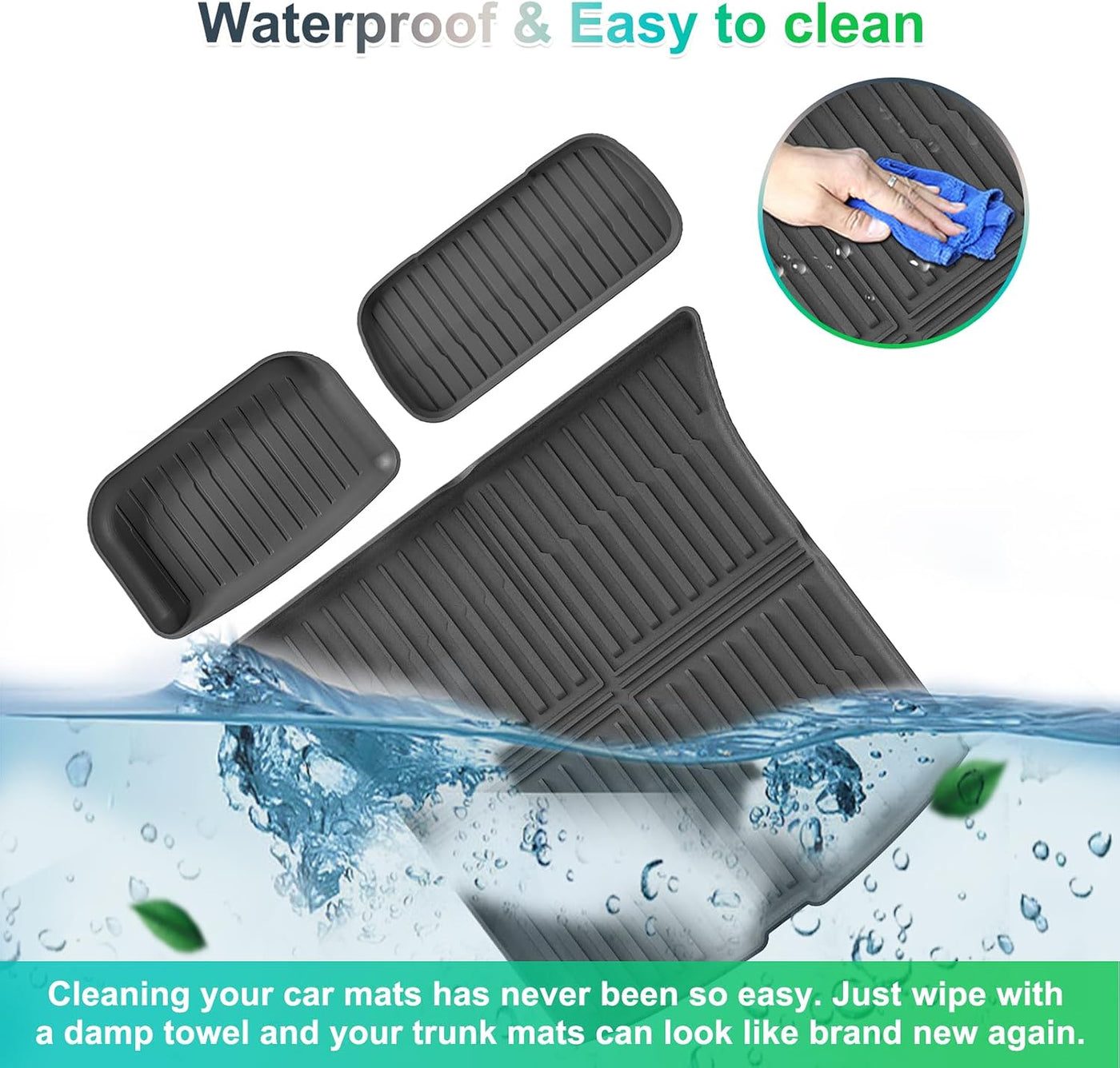 Tesla Model Y Juniper Boot Mats 2025 2026 TPE All Weather 3 Piece Set GAFAT UK RHD
