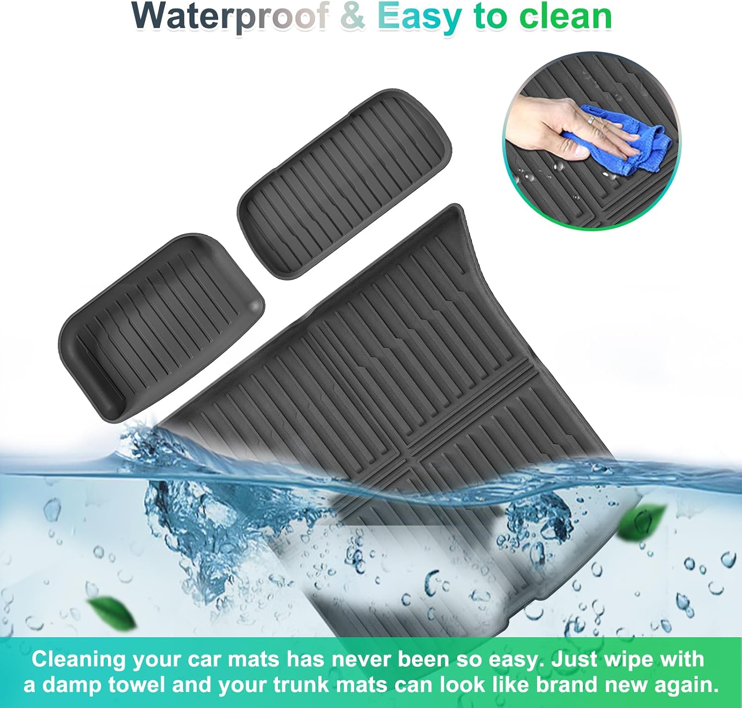 Tesla Model Y Juniper Boot Mats 2025 2026 TPE All Weather 3 Piece Set GAFAT UK RHD