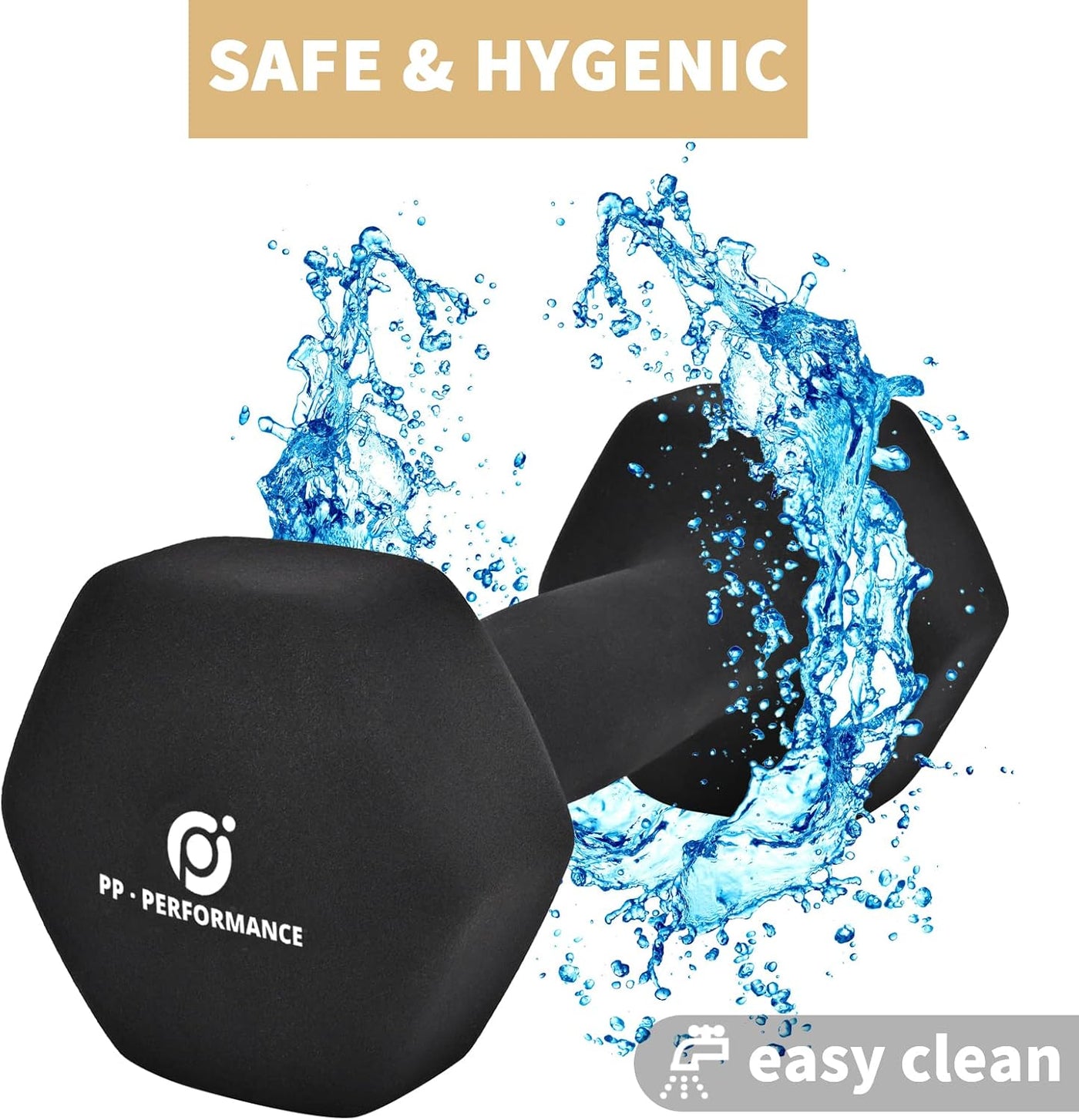 Neoprene Dumbbell Set of 2 Hand Weights Pilates Fitness Women Men PP PERFORMANCE