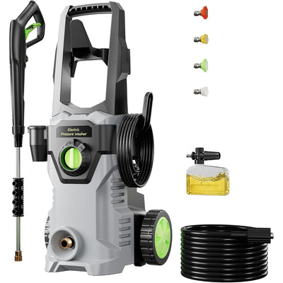 Pressure Washer 160 Bar 450L/H Electric Jet Wash Foam Cannon 4 Nozzles ETOOLAB