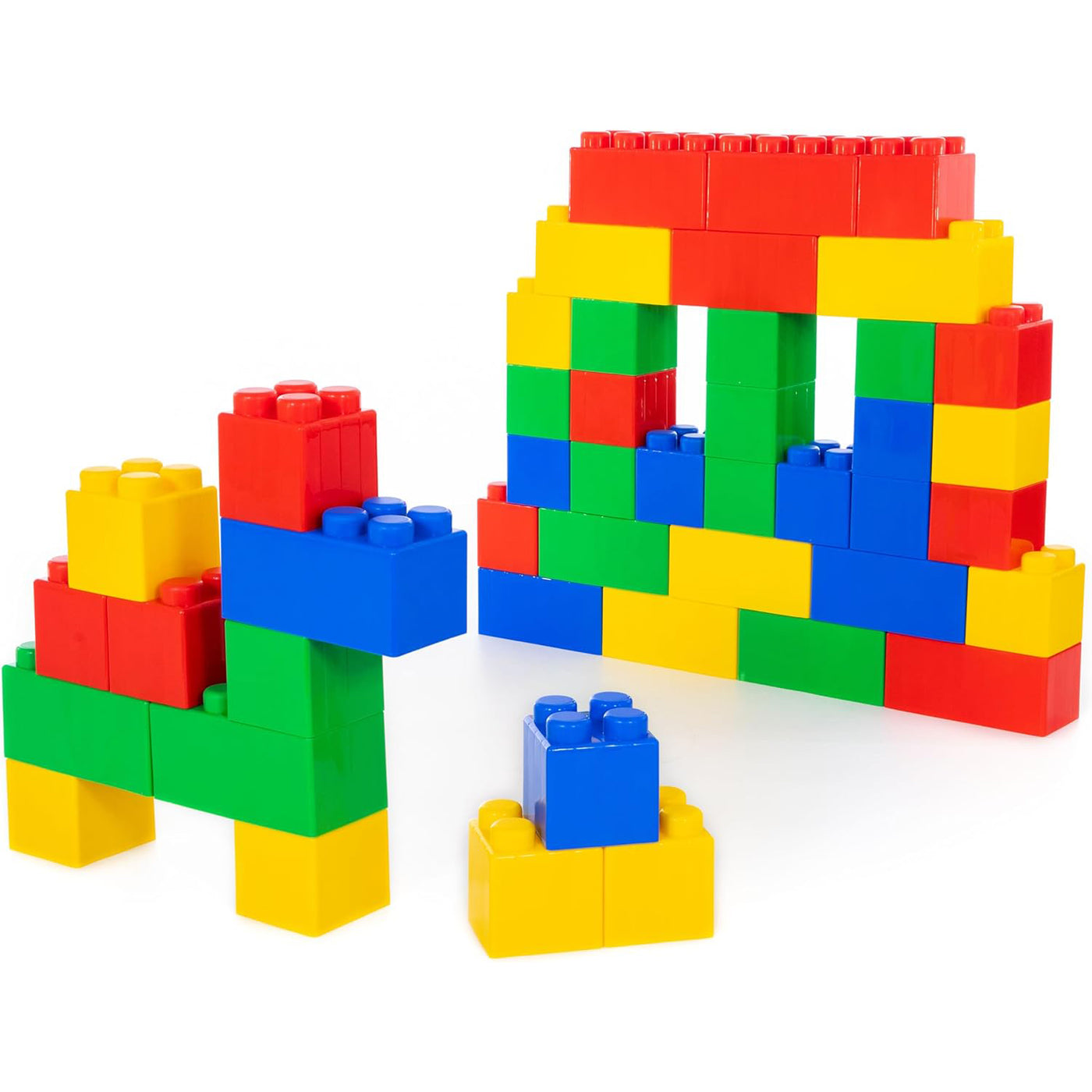 Polesie Building Brick, 45-Piece, 2X-Large, Multicolor Plastic Toy